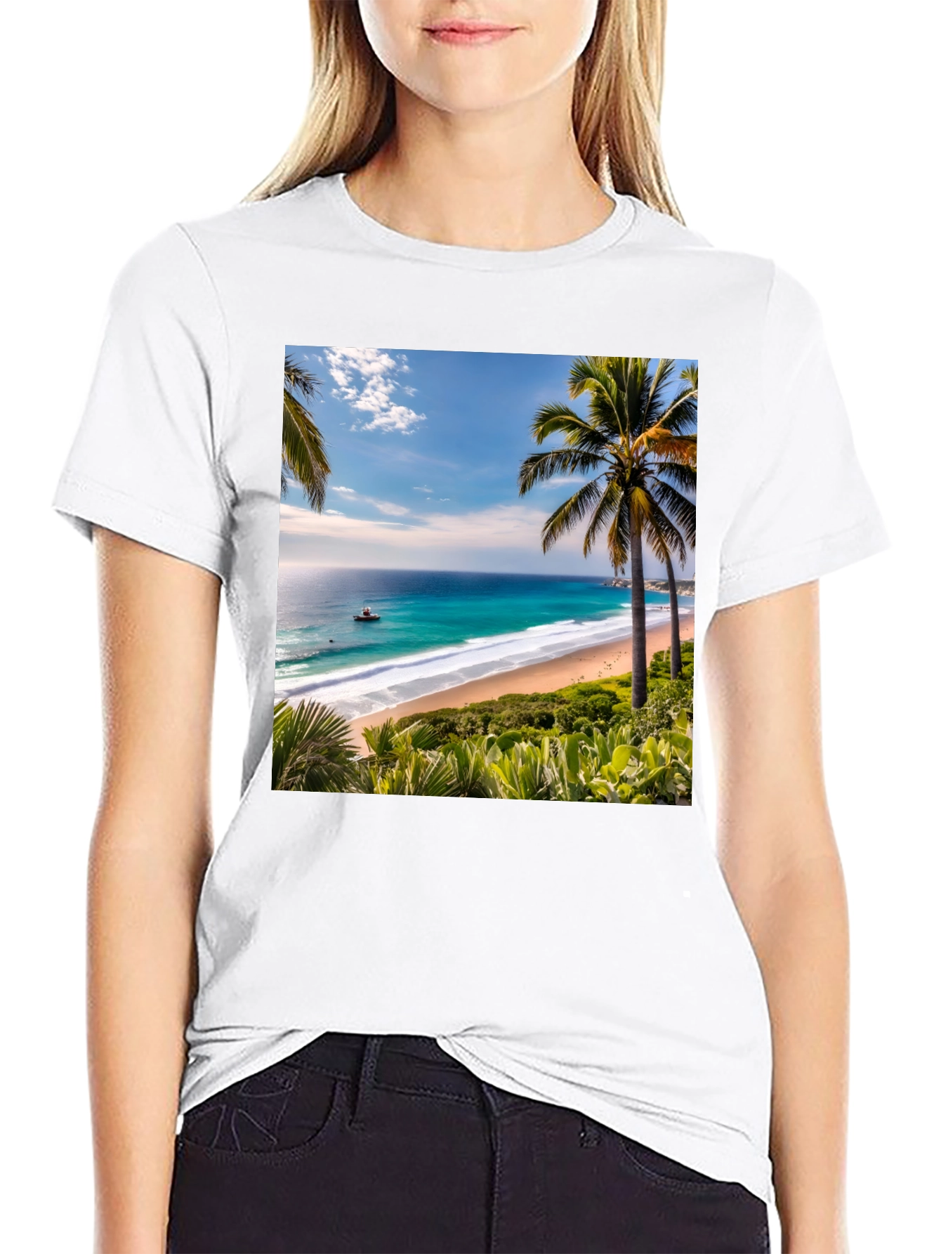 Tropical Beach Graphic Tee