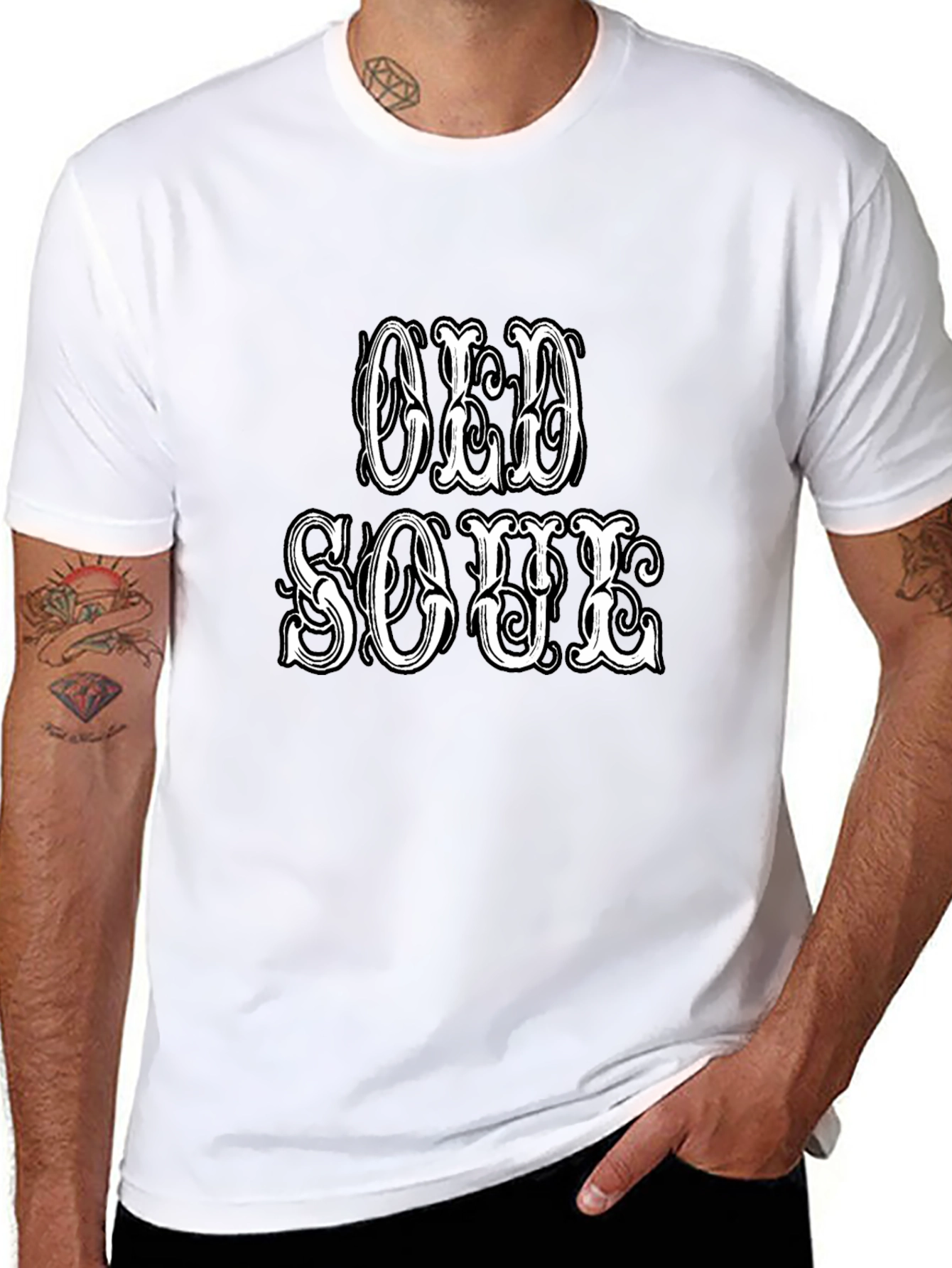 Old Soul Graphic Print Black T-Shirt