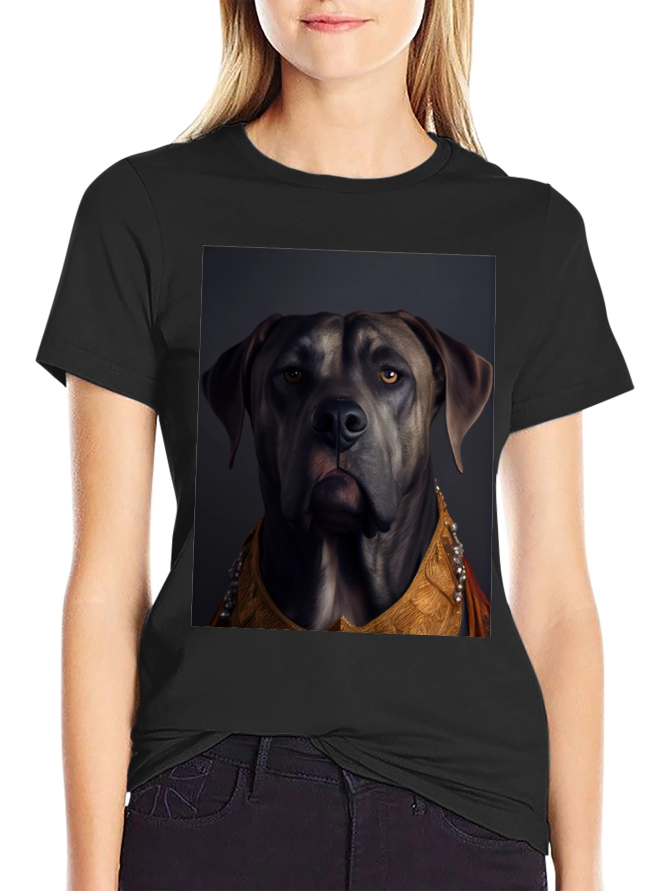 Dog Portrait Graphic Tee - Stylish Canine Art