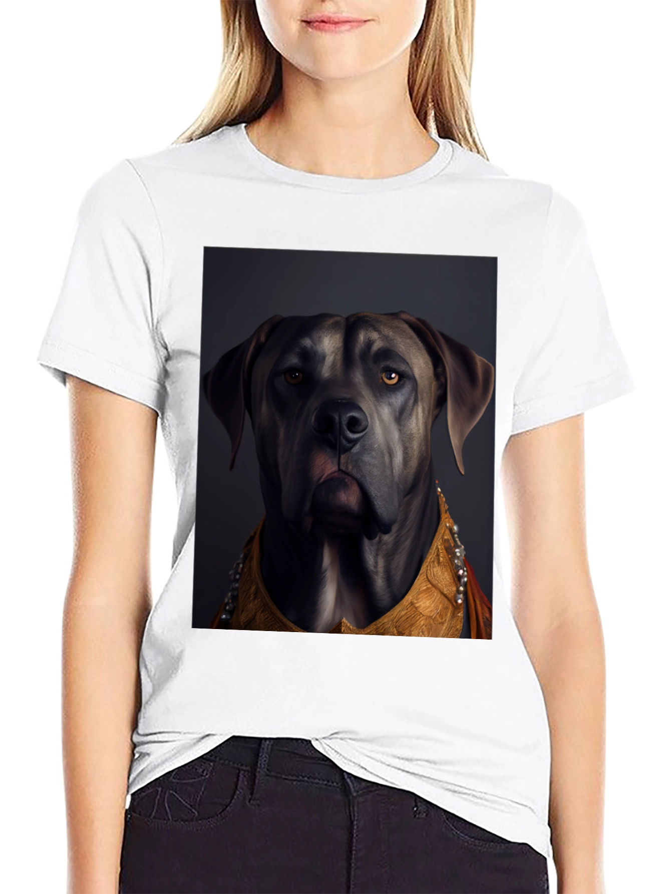 Dog Portrait Graphic Tee - Stylish Canine Art