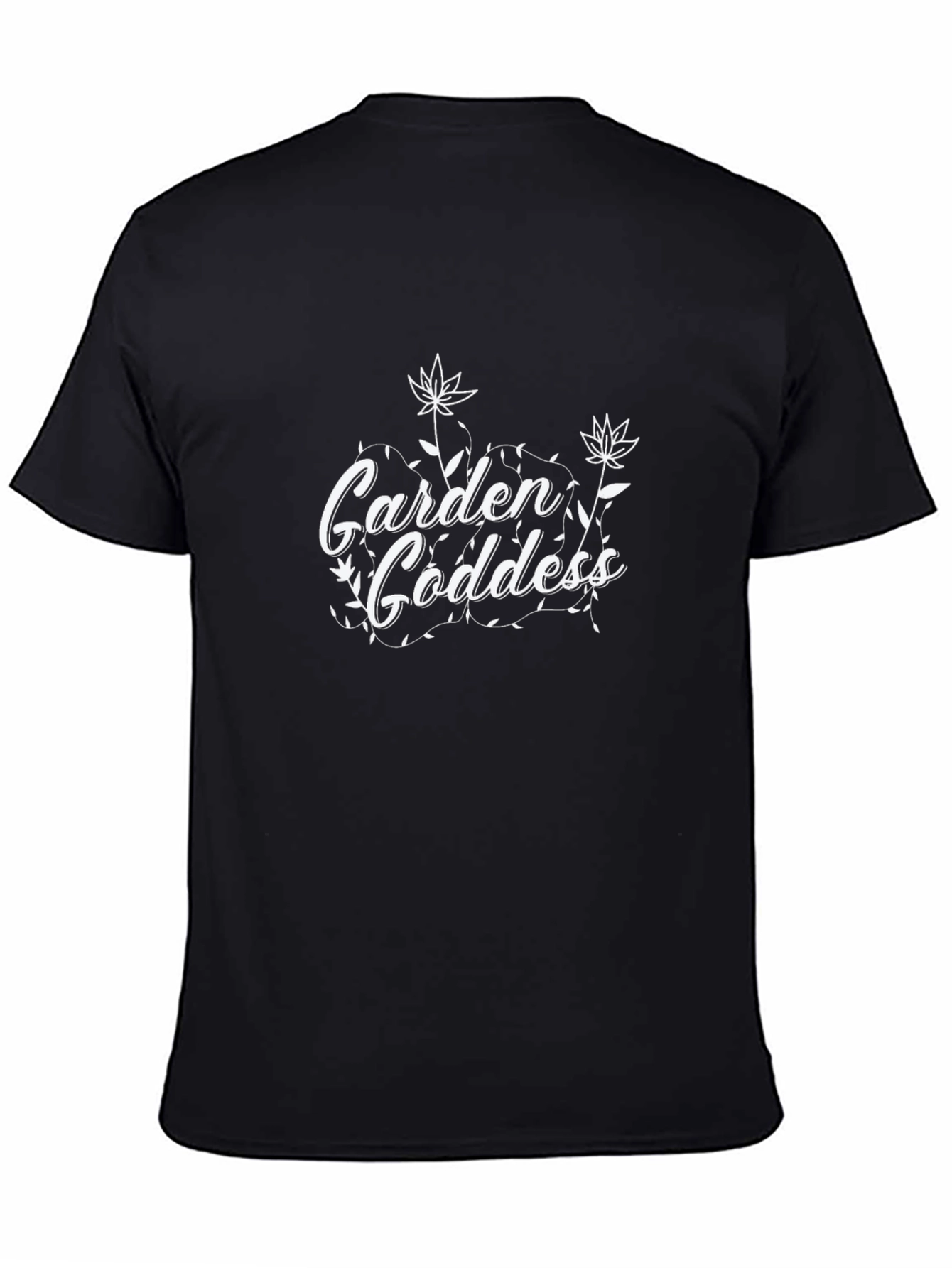 Garden Goddess Graphic T-Shirt - Black