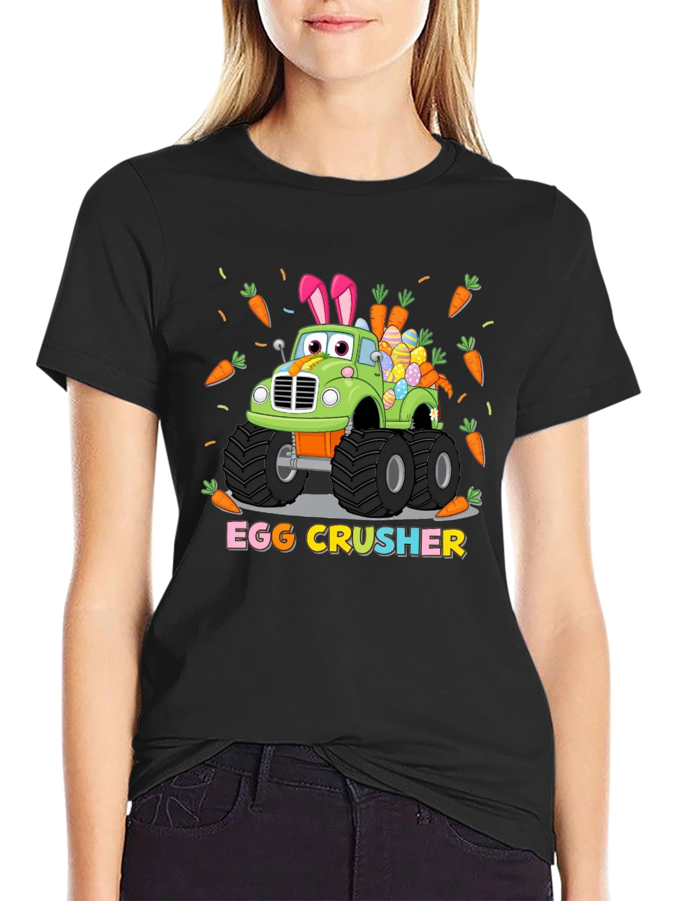 Easter Egg Crusher Truck Graphic T-Shirt