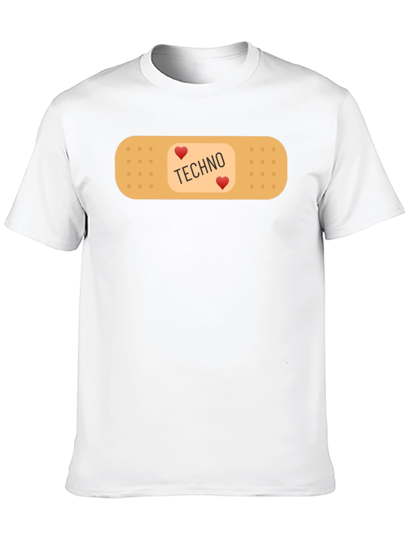 Techno Heart Band-Aid T-Shirt - Music Lover Tee