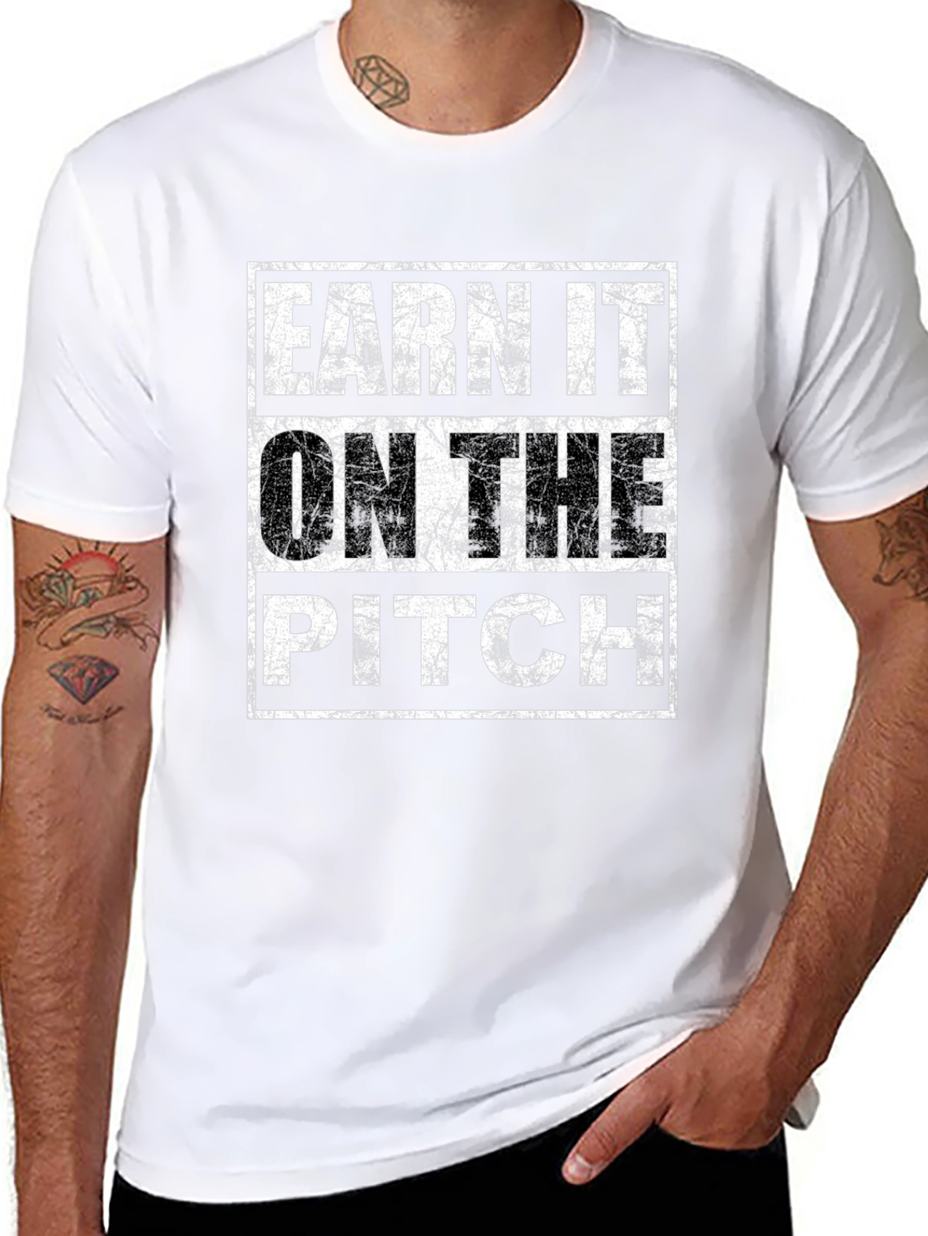 Earn It On The Pitch Graphic Tee - Black