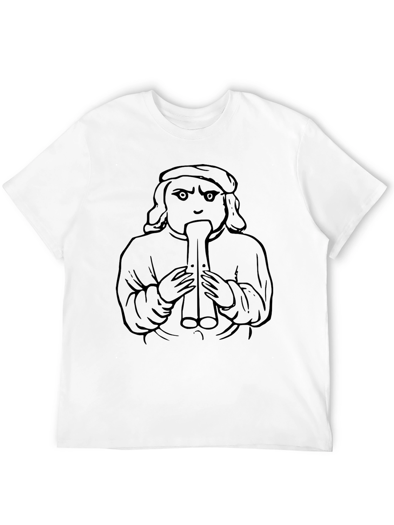 Unique Graphic Tee - Medieval Flute Player