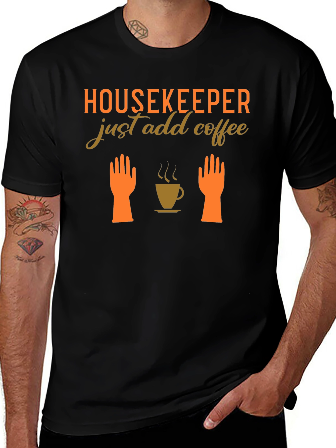 Housekeeper Just Add Coffee T-Shirt