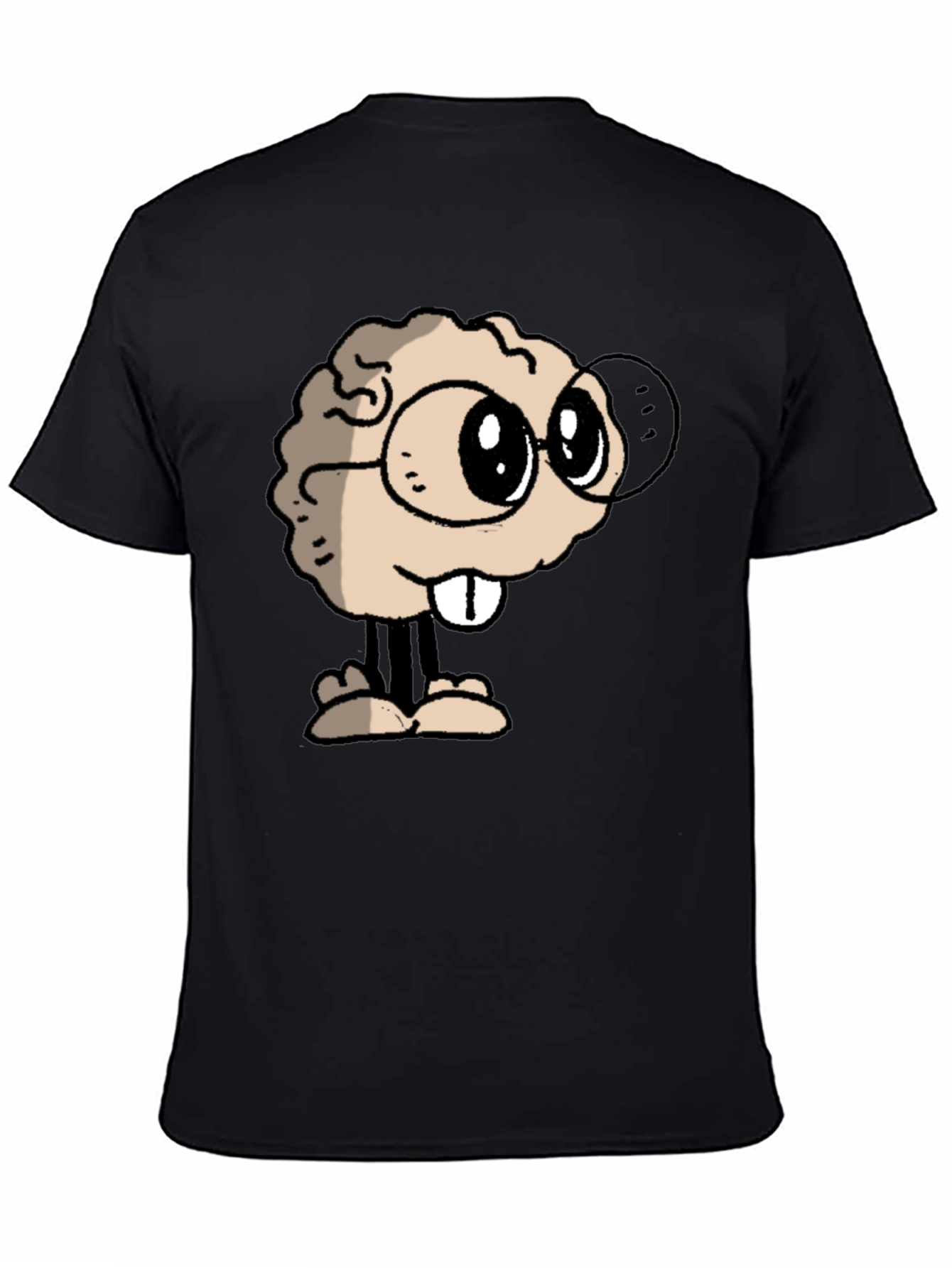 Brainy Character Graphic Tee - Black