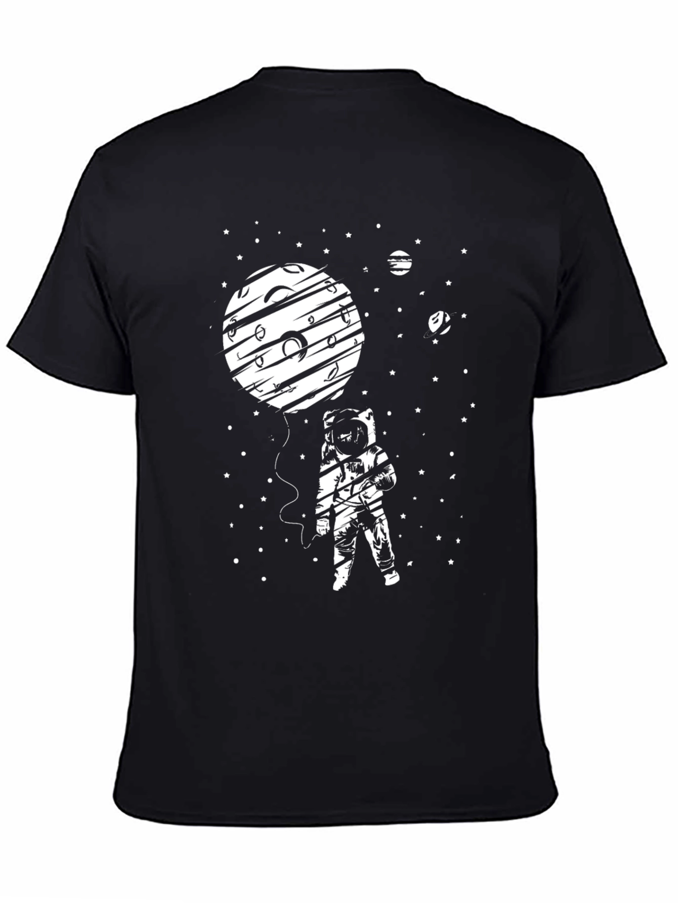 Astronaut Moon Balloon T-Shirt - Space Graphic Tee