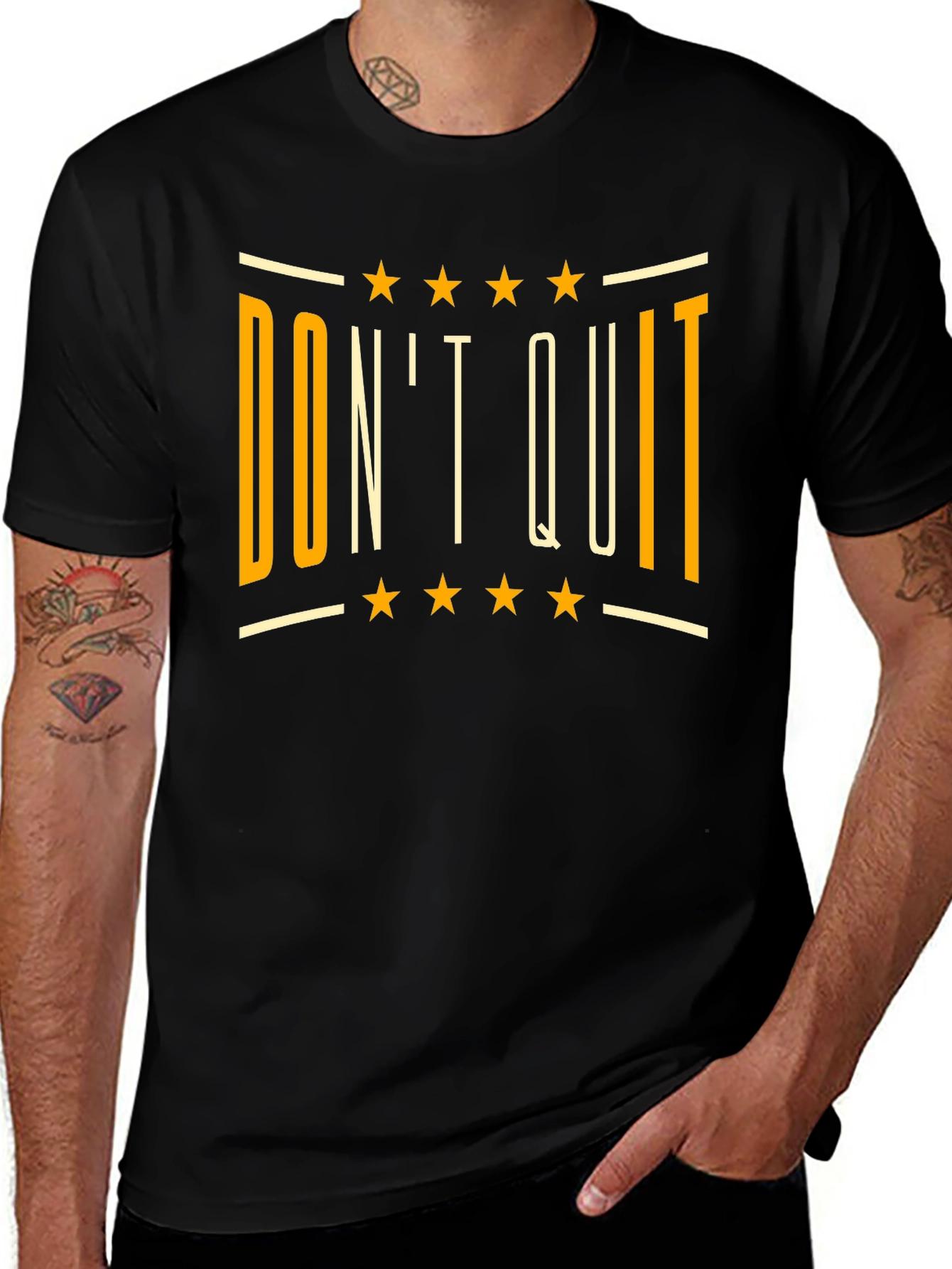 Dont Quit Black Graphic T-Shirt
