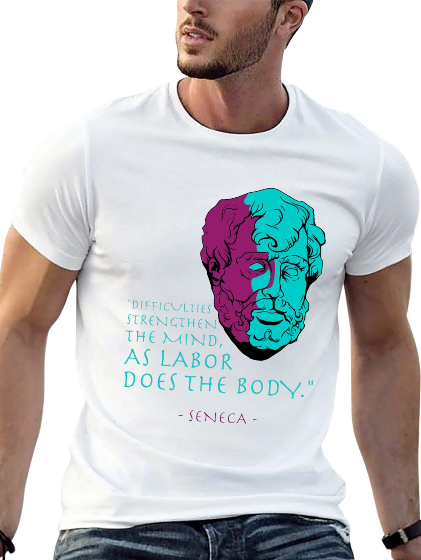 Stoic Philosophy T-Shirt - Seneca Quote Tee