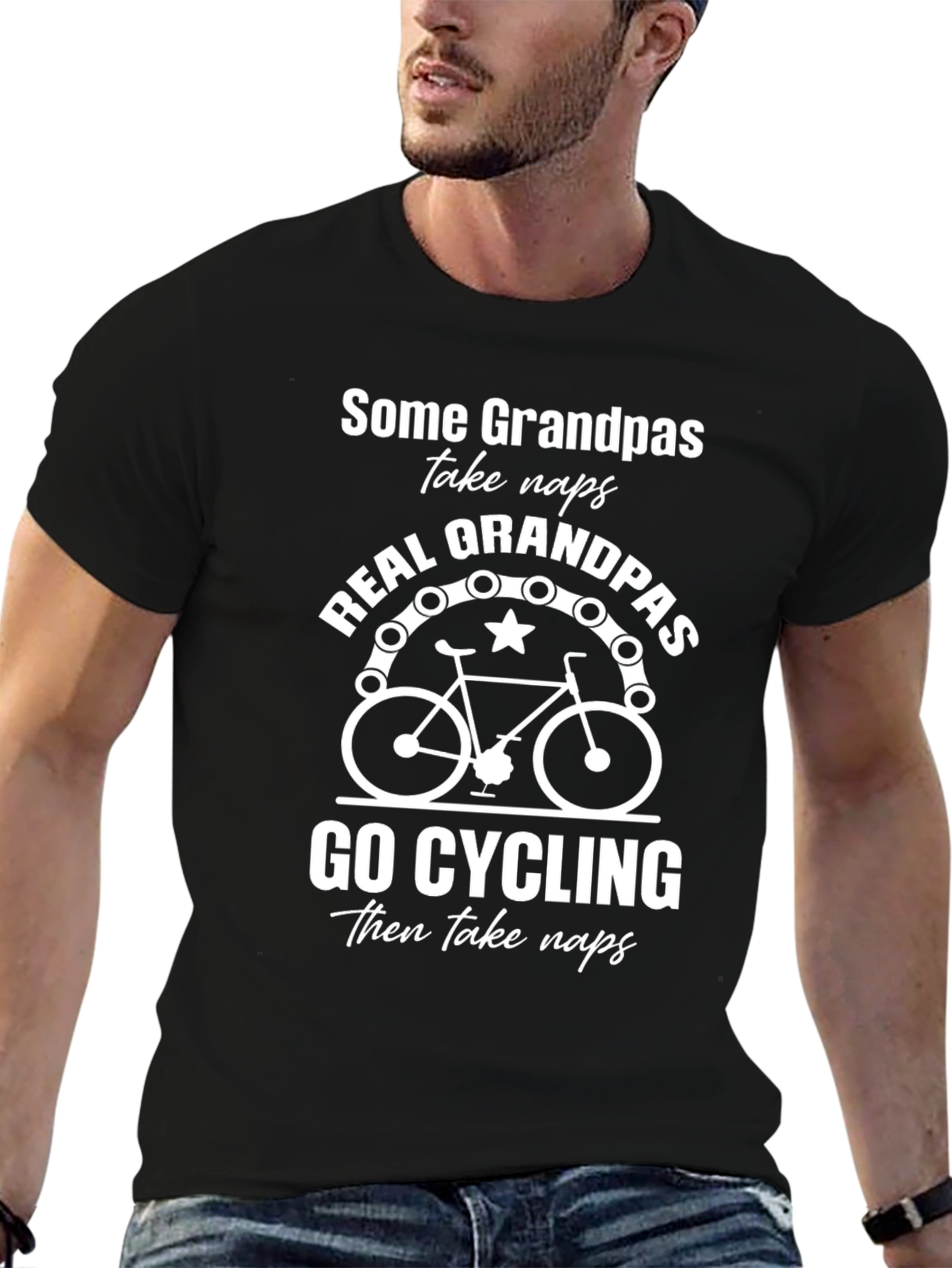 Real Grandpas Go Cycling T-Shirt