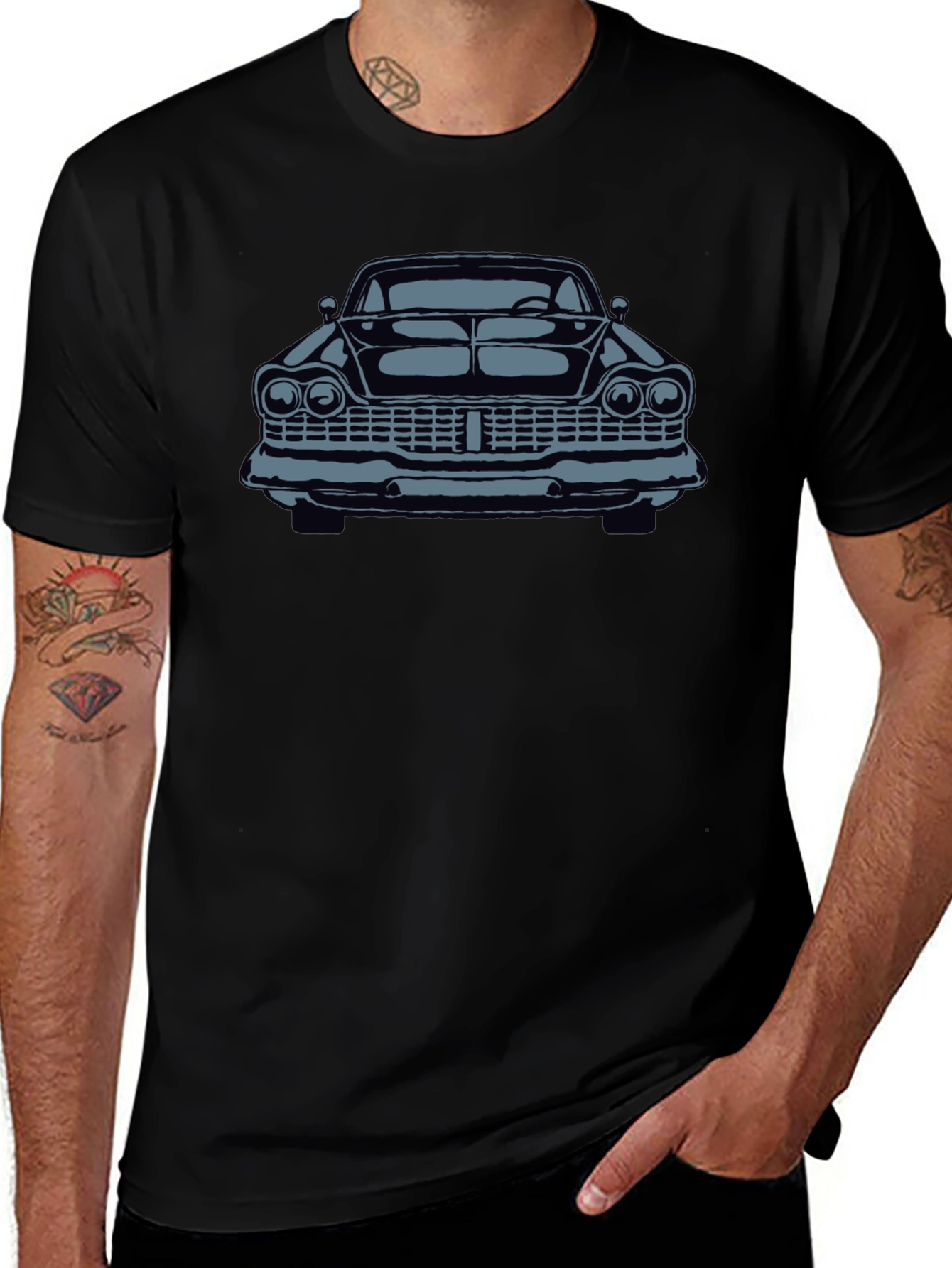 Classic Car Graphic Tee - Black