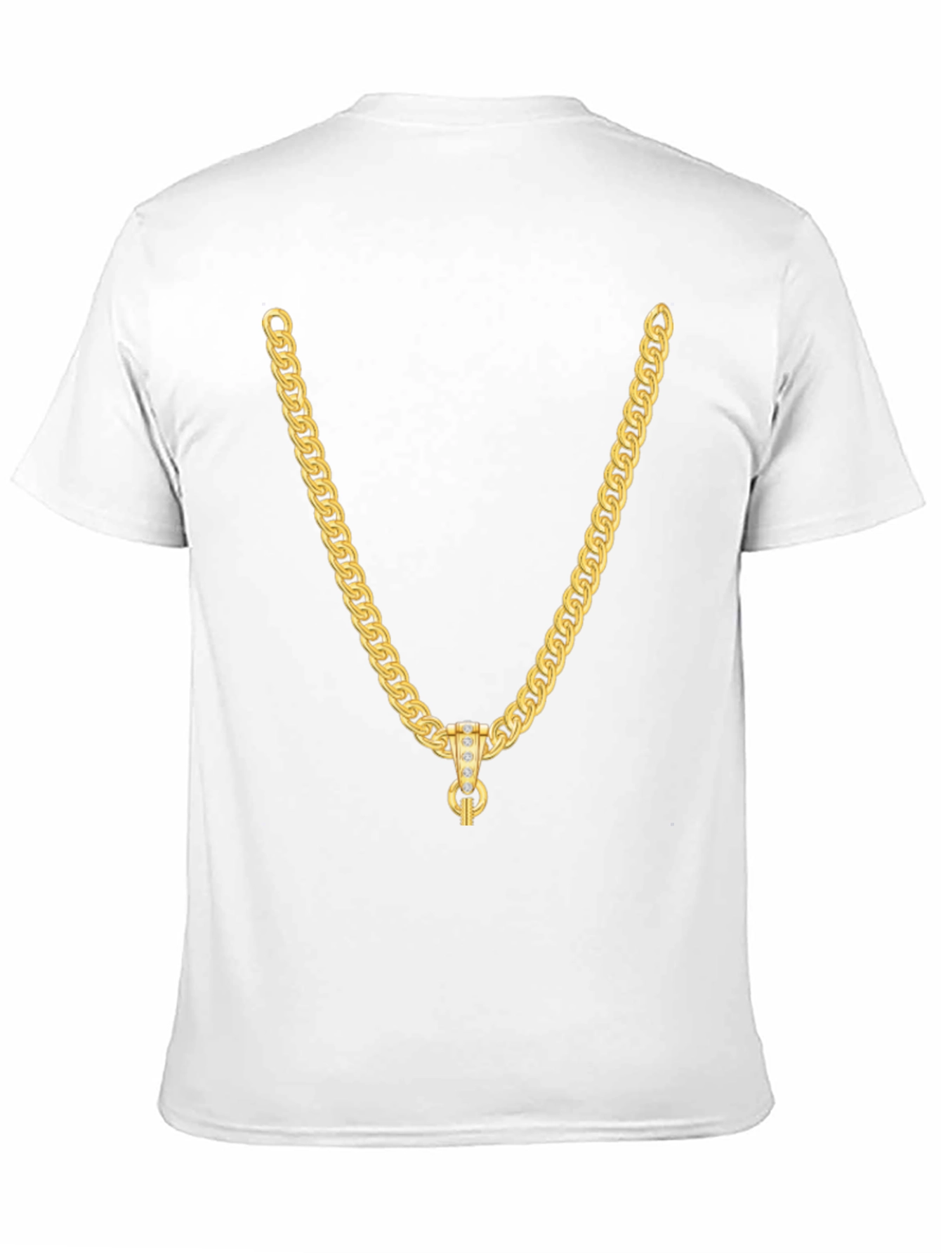 Gold Chain Graphic Black T-Shirt