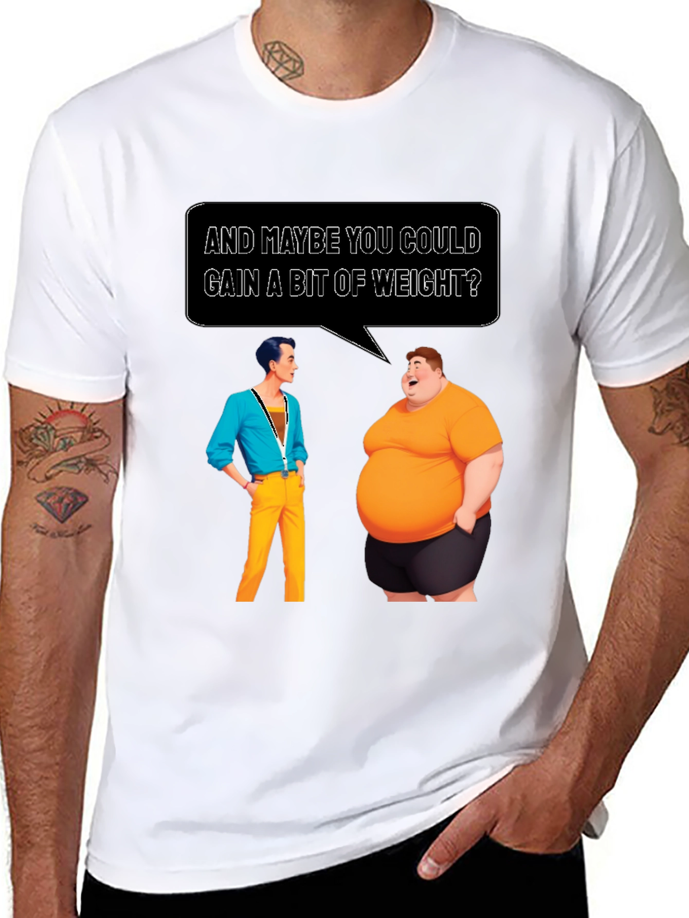 Humorous Weight Gain T-Shirt - Funny Graphic Tee