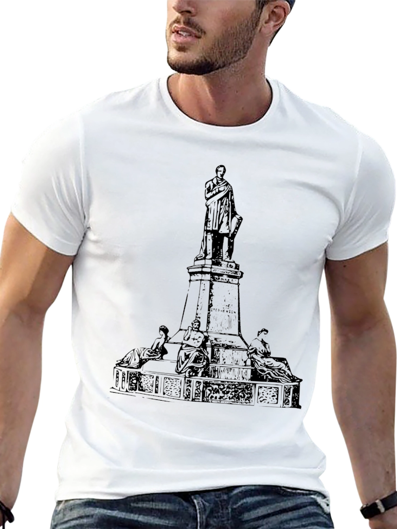 Statue Graphic Tee - Classic Black T-Shirt