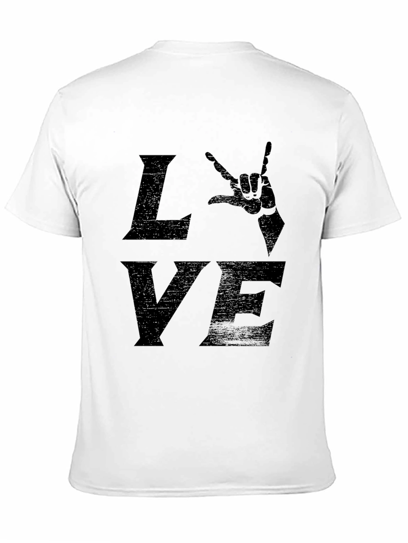 Rock On Love Graphic Tee - Black Crewneck