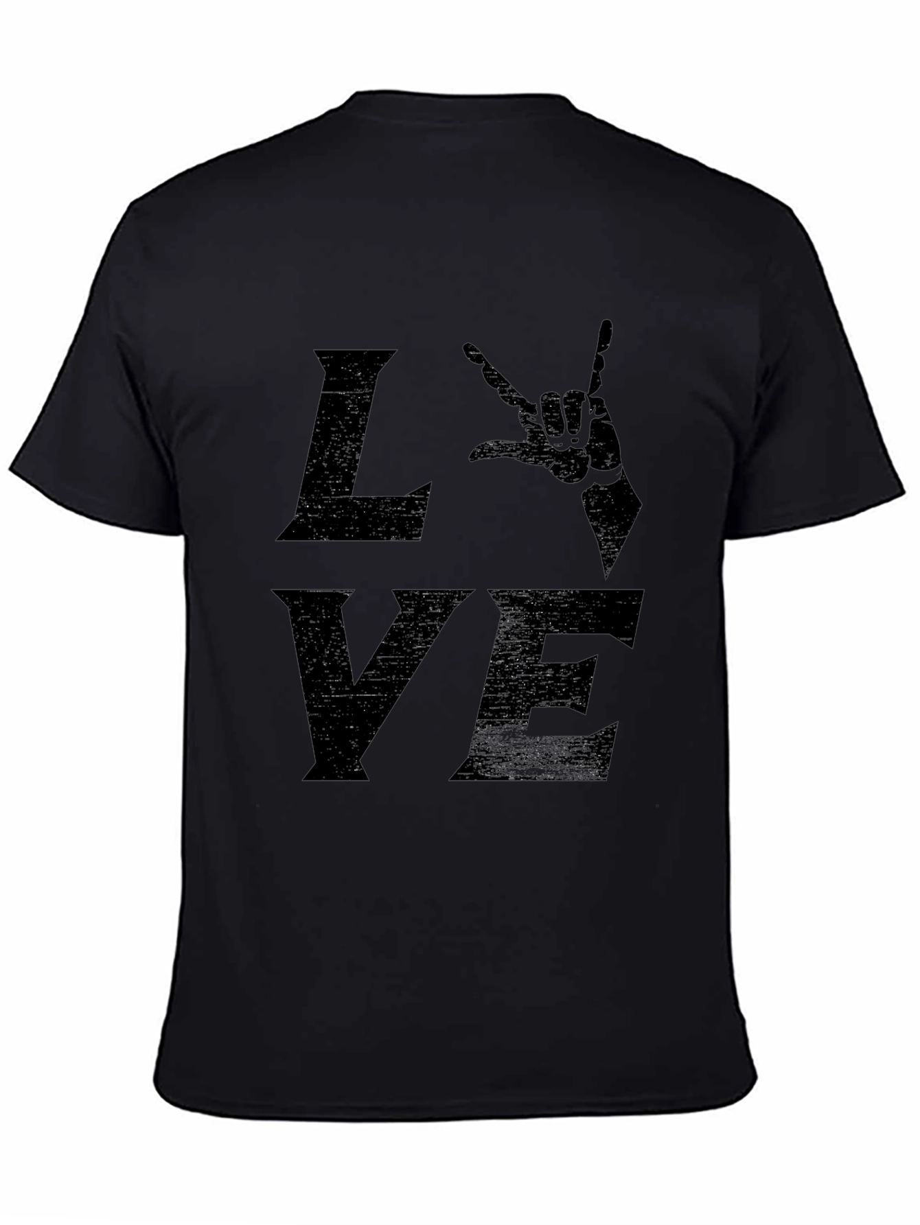 Rock On Love Graphic Tee - Black Crewneck