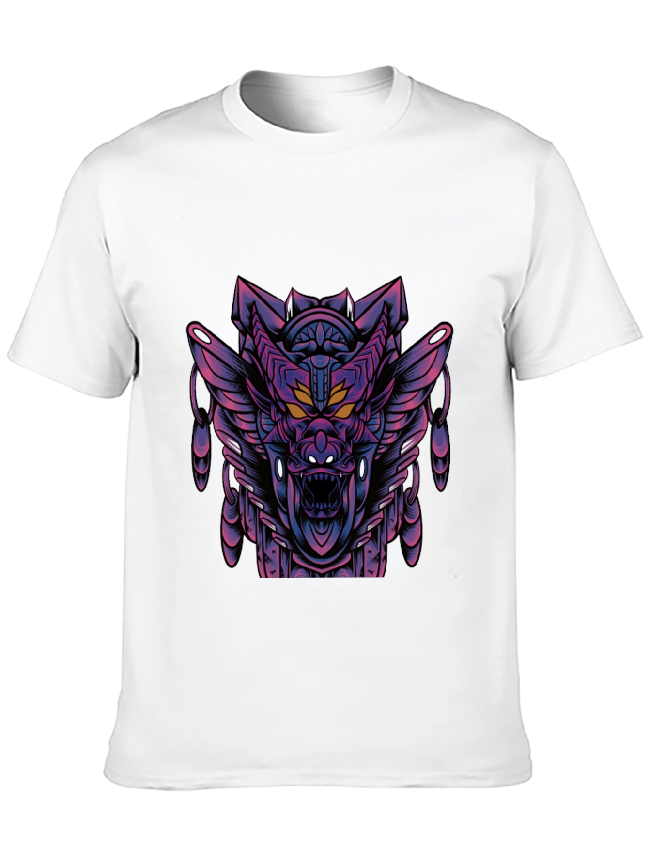 Cyberpunk Dragon Graphic Tee - Dark Style