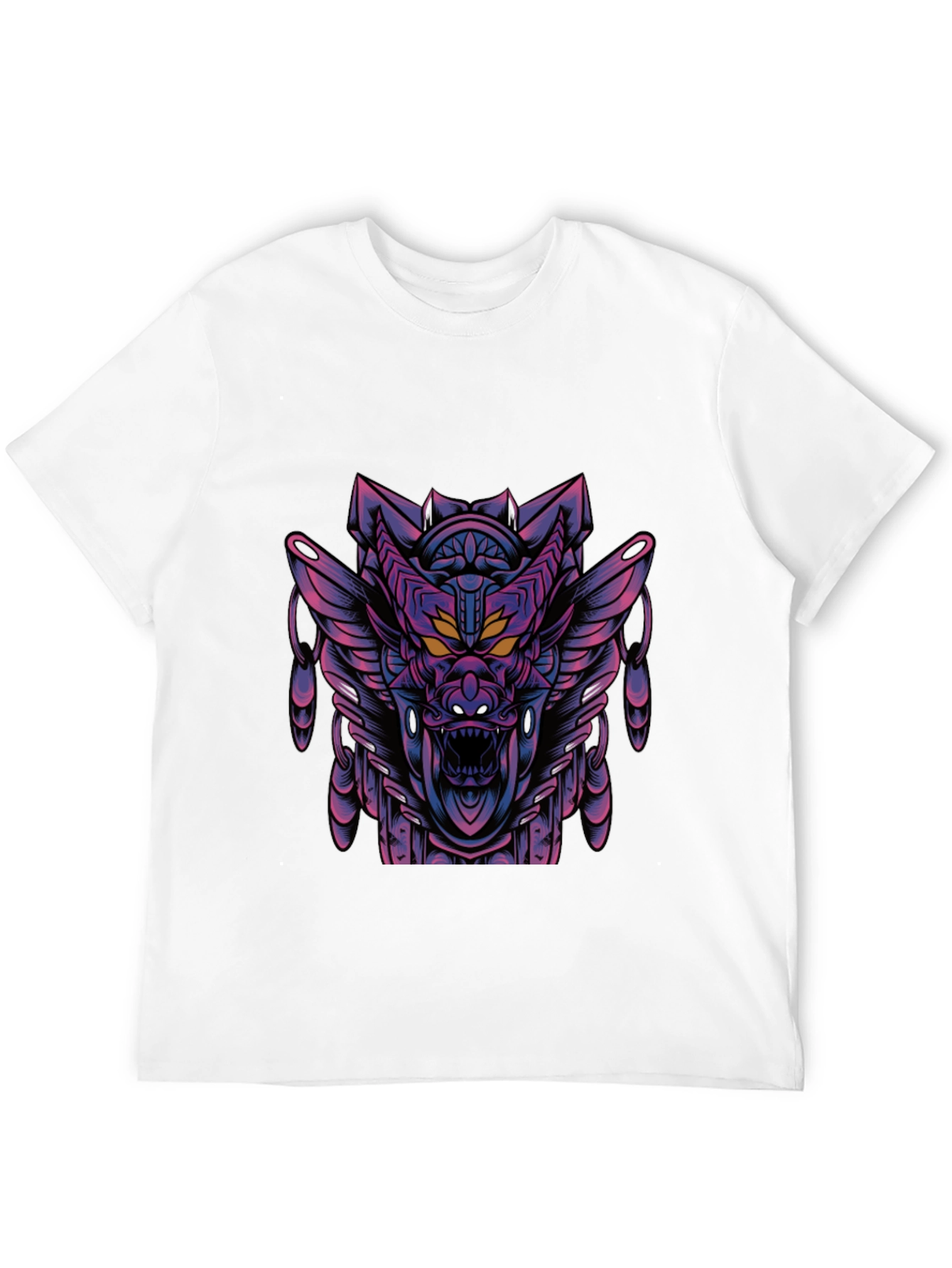 Cyberpunk Dragon Graphic Tee - Dark Style