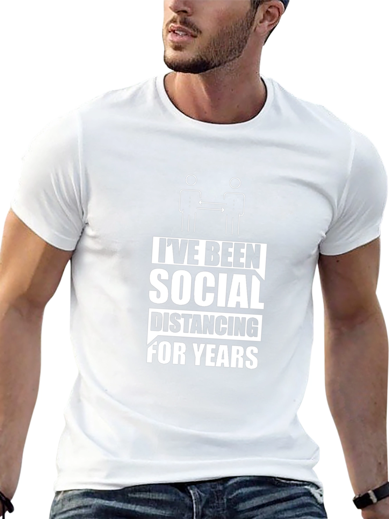 Ive Been Social Distancing T-Shirt - Black Cotton Tee