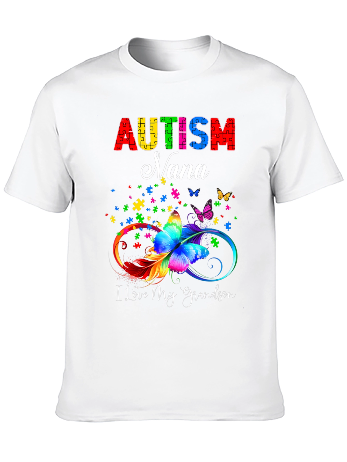Autism Nana T-Shirt: Love My Grandson Tee