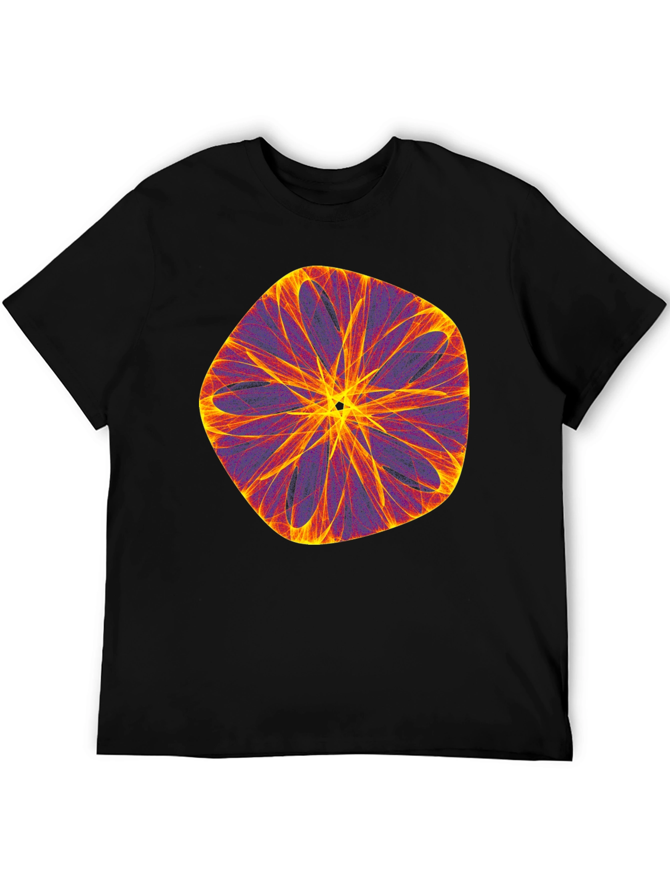 Abstract Geometric Graphic Black T-Shirt