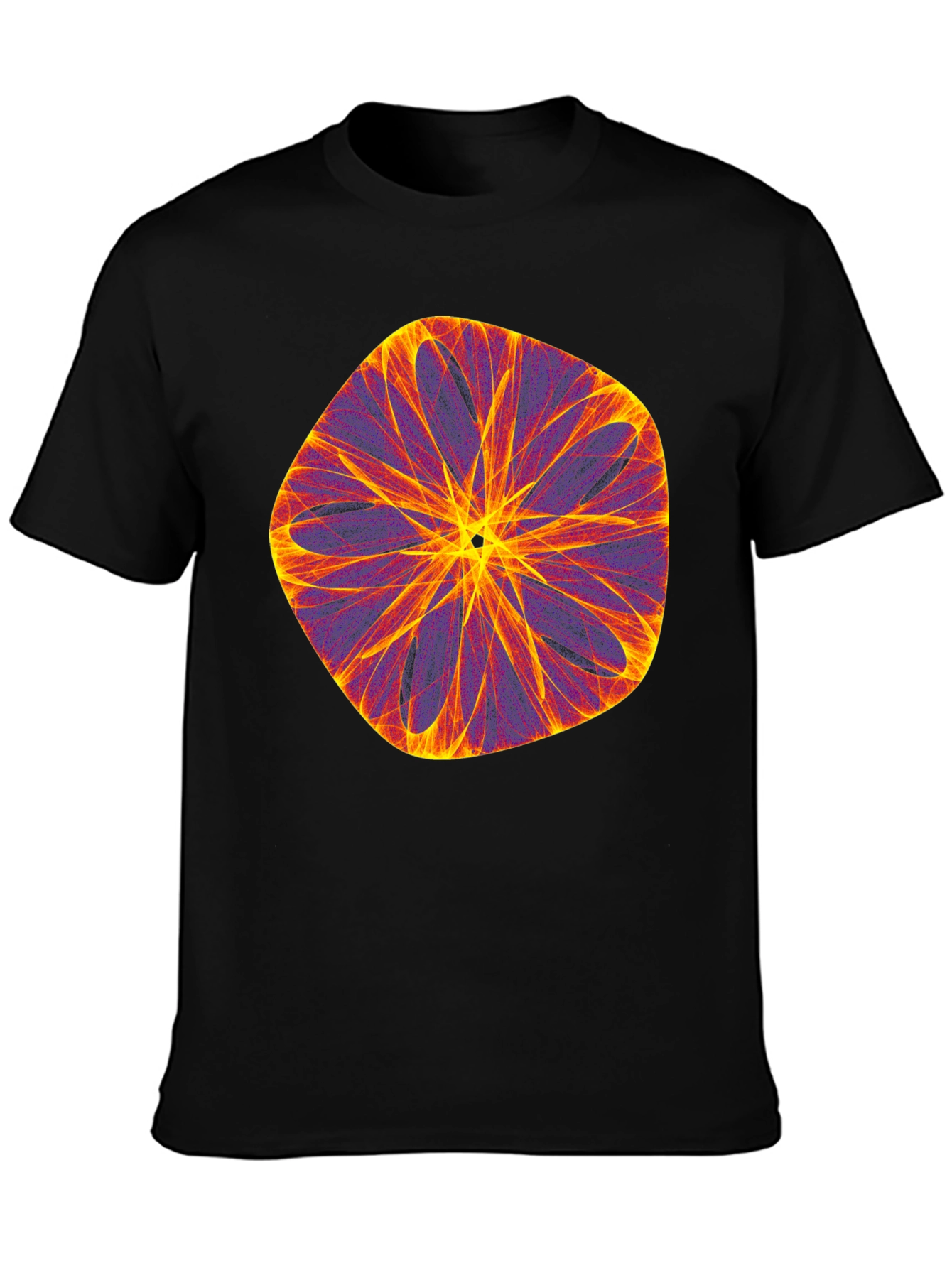 Abstract Geometric Graphic Black T-Shirt