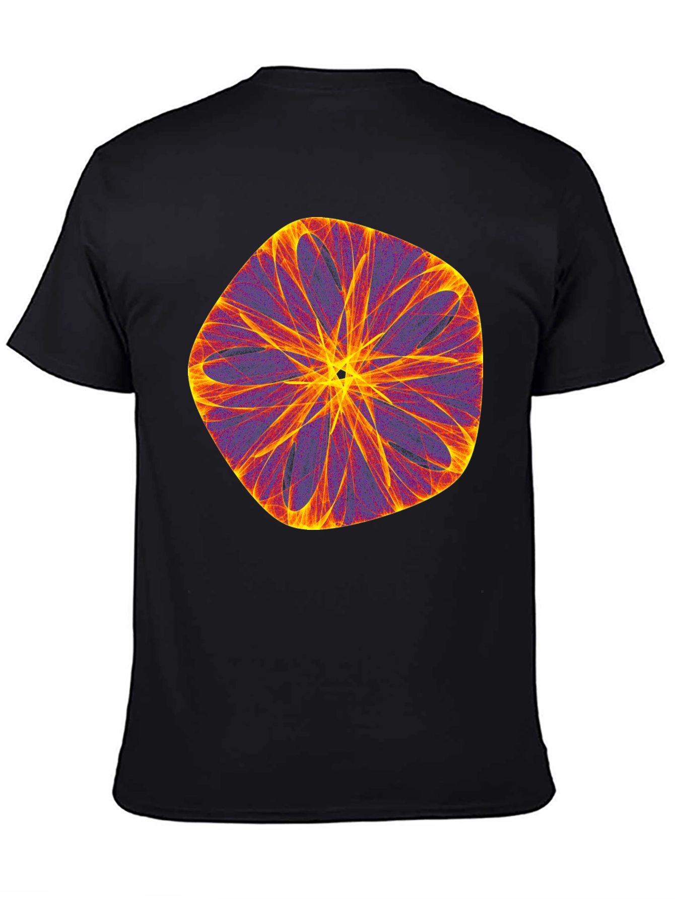 Abstract Geometric Graphic Black T-Shirt