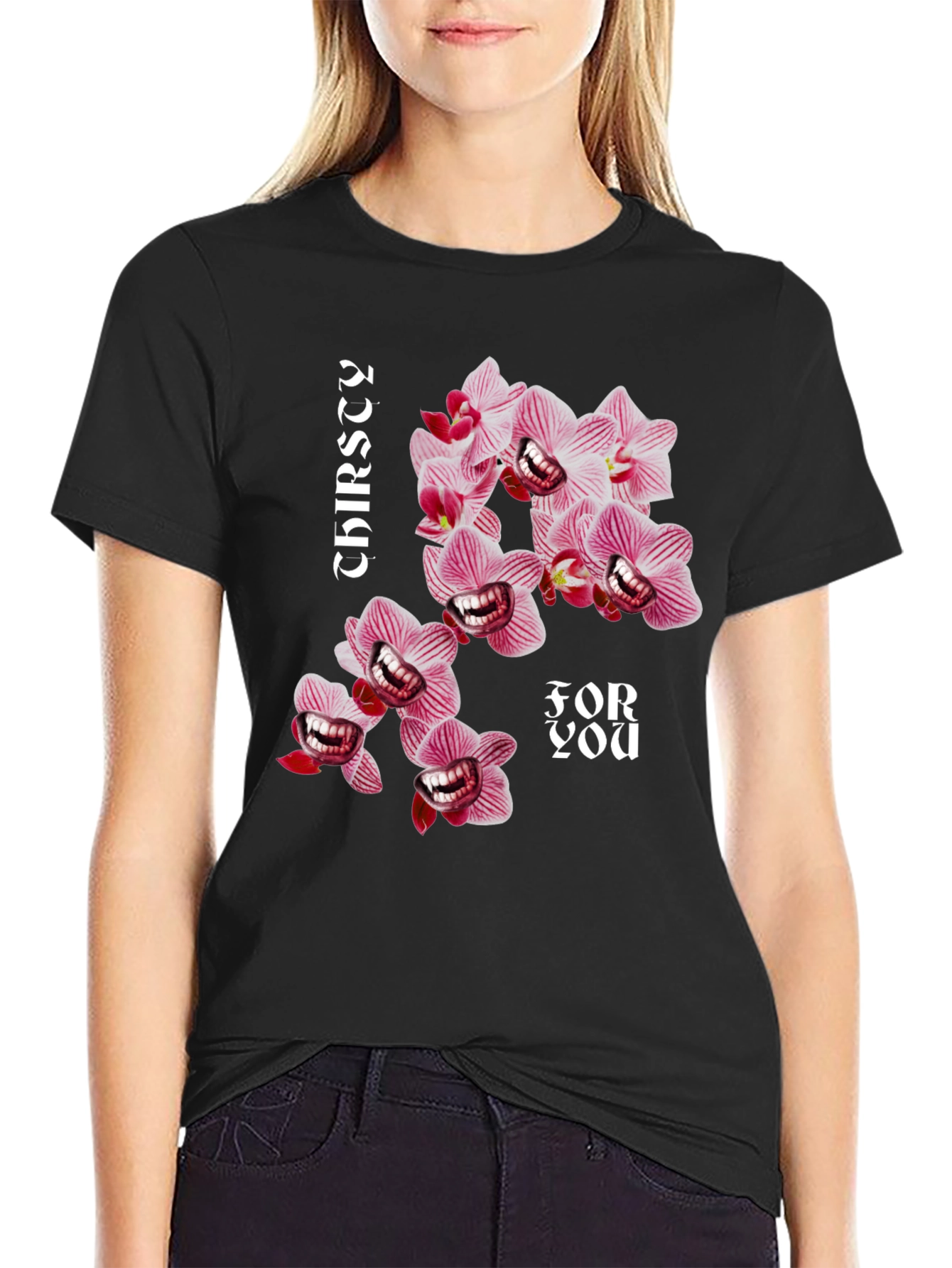 Thirsty For You Graphic Tee - Black T-Shirt