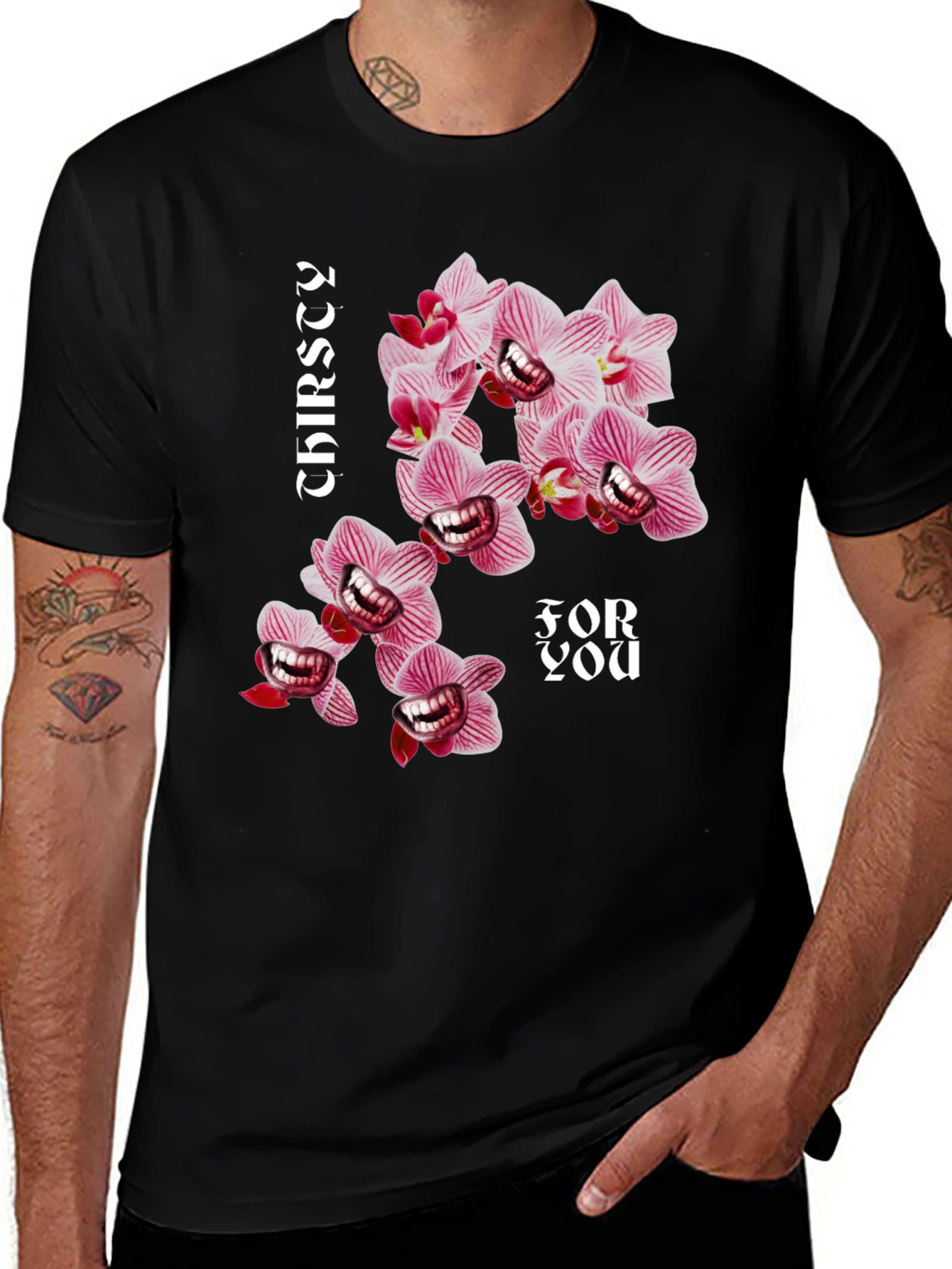 Thirsty For You Graphic Tee - Black T-Shirt