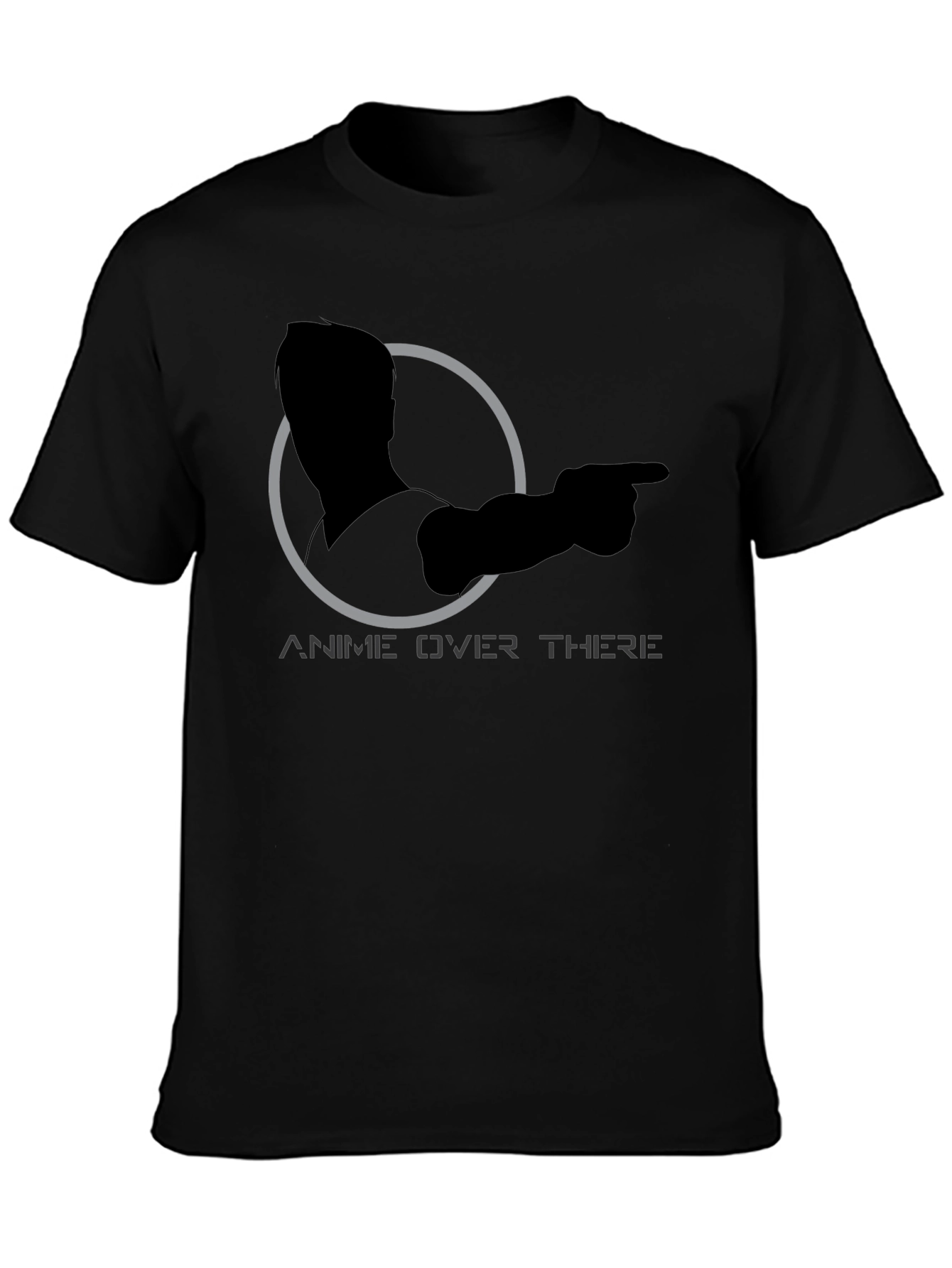 Anime Over There Graphic Tee - Black T-Shirt