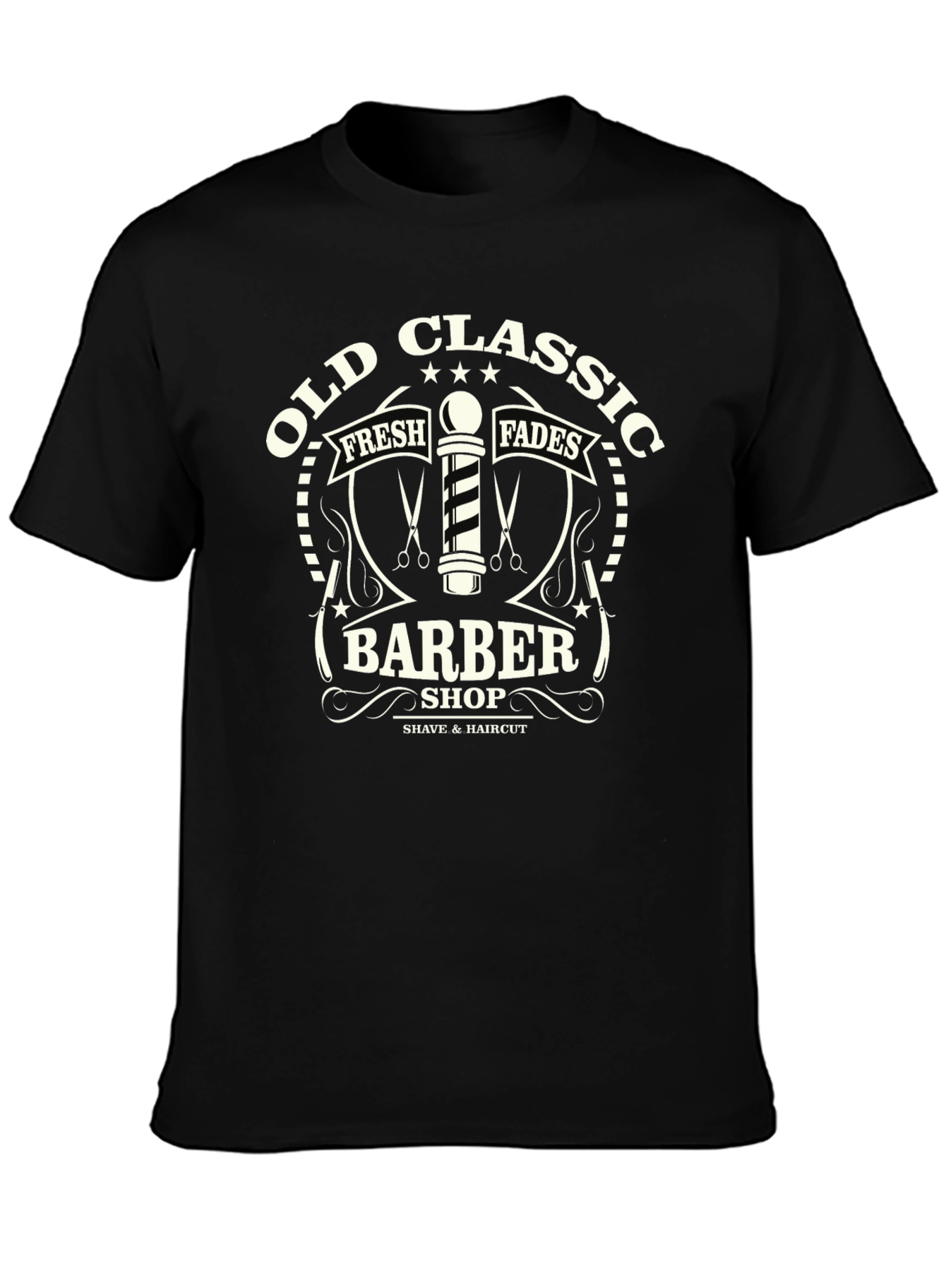 Old Classic Barber Shop Graphic T-Shirt