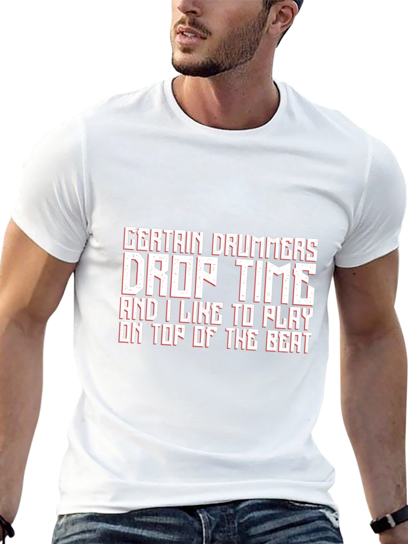 Funny Drummer Black T-Shirt
