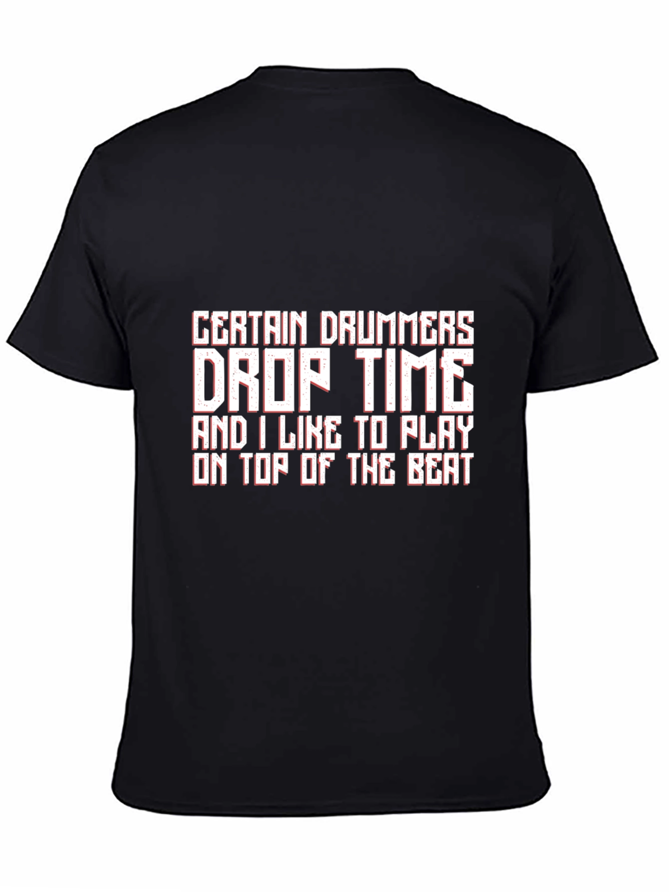 Funny Drummer Black T-Shirt