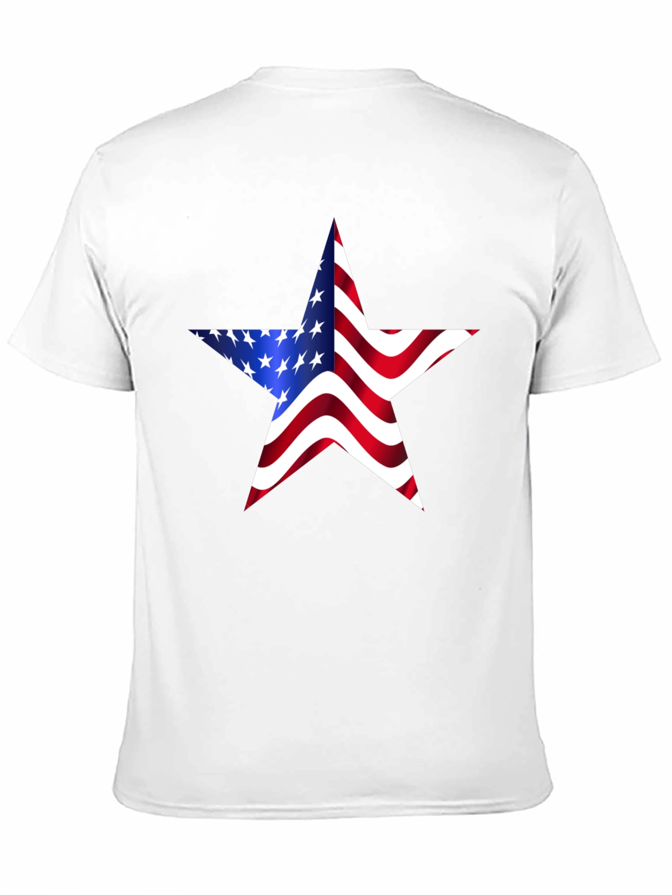 Patriotic American Flag Star Graphic T-Shirt