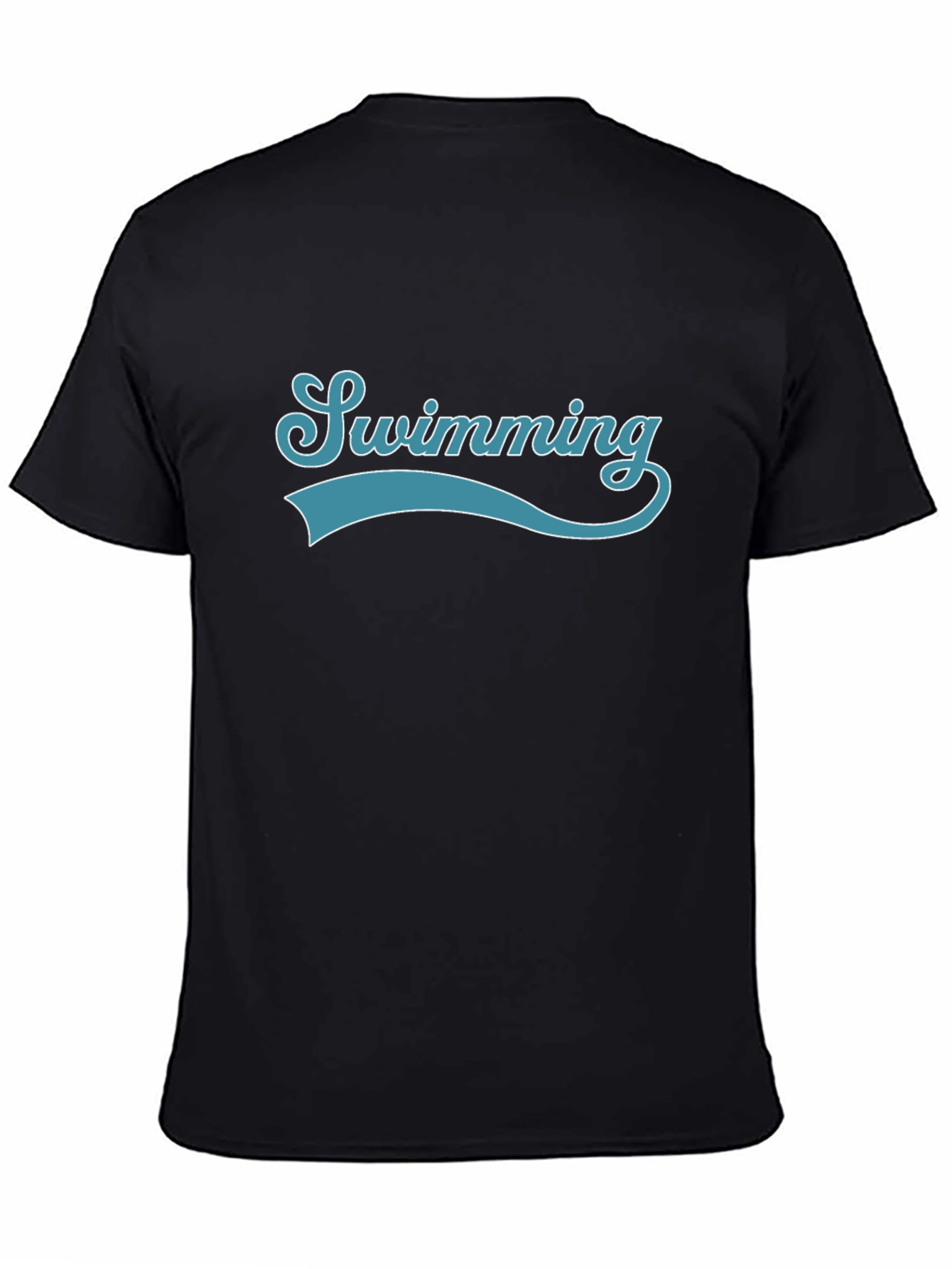 Swimming Graphic Print Crew Neck T-Shirt