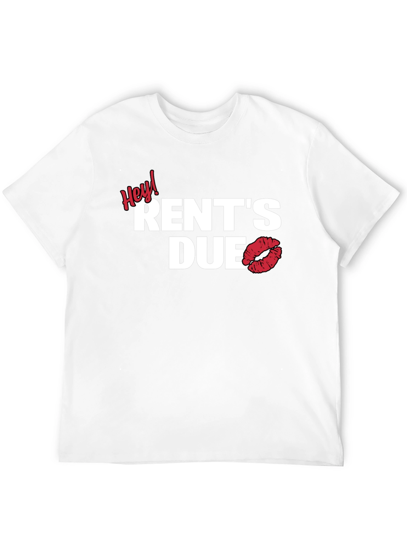 Hey! Rents Due Lip Print Graphic Tee