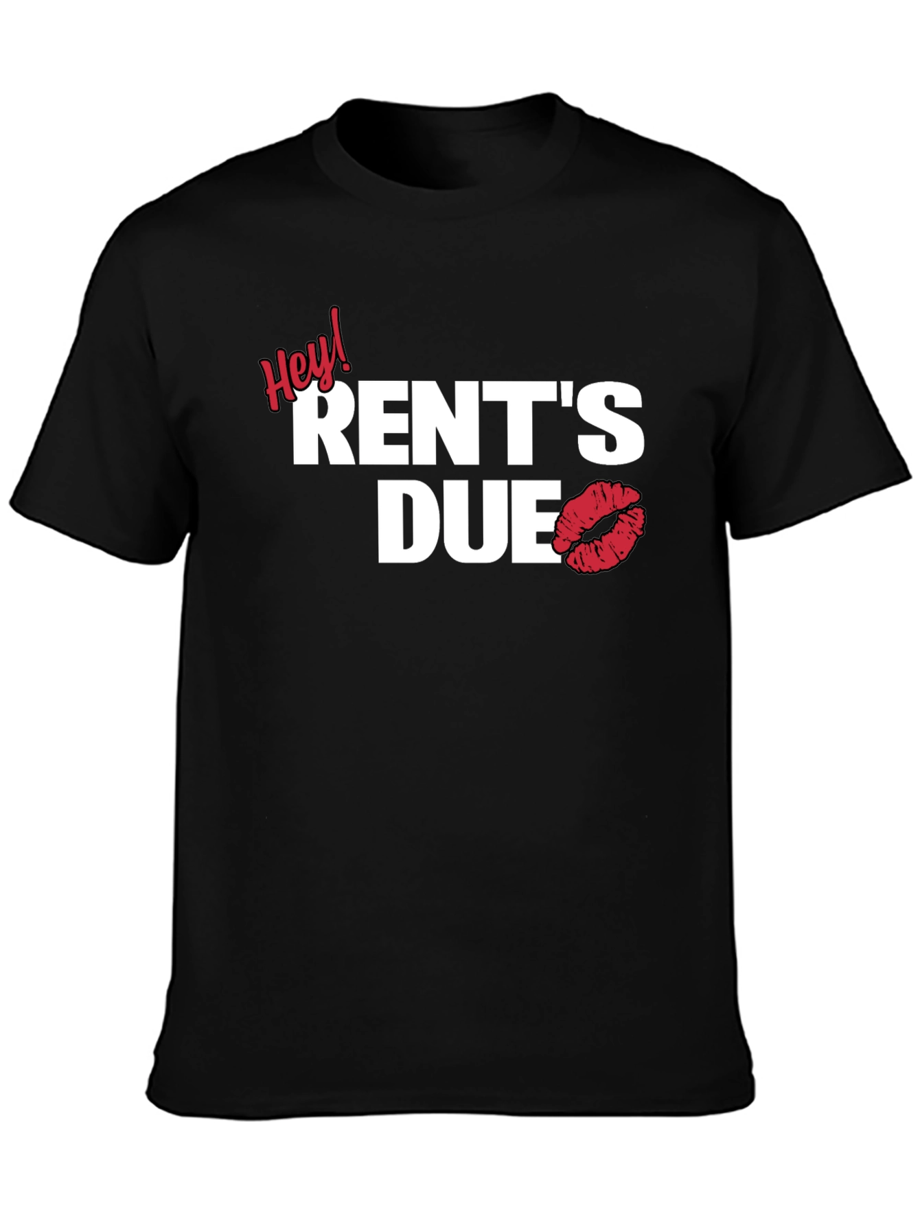 Hey! Rents Due Lip Print Graphic Tee