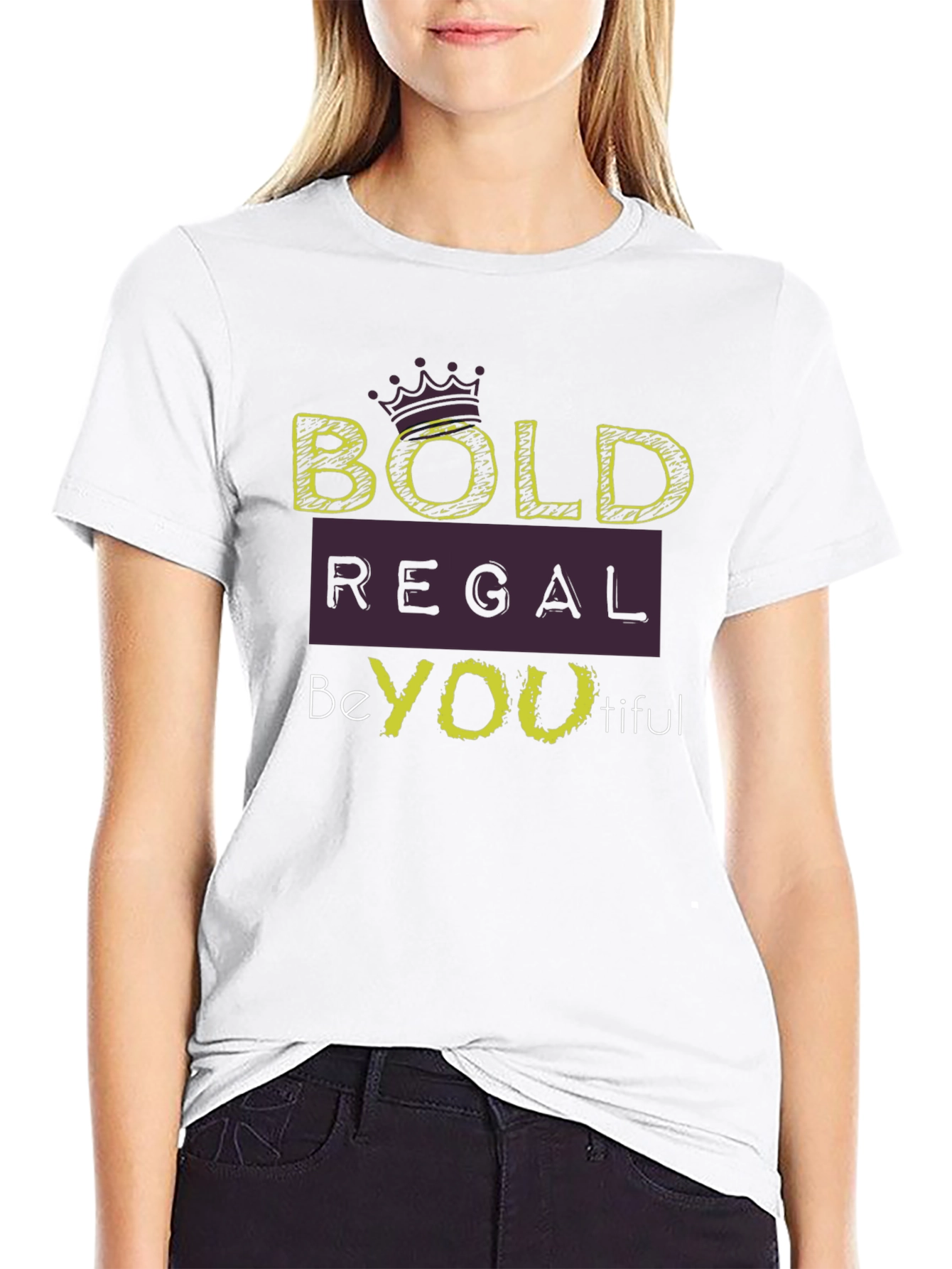 Bold Regal Be-YOU-tiful Black Graphic Tee