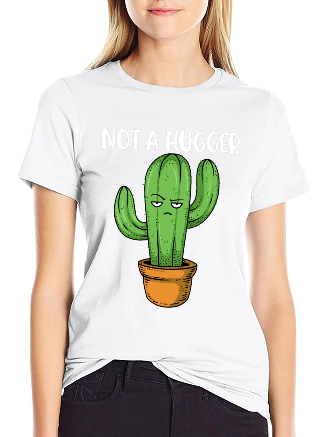 Not A Hugger Cactus Graphic Tee
