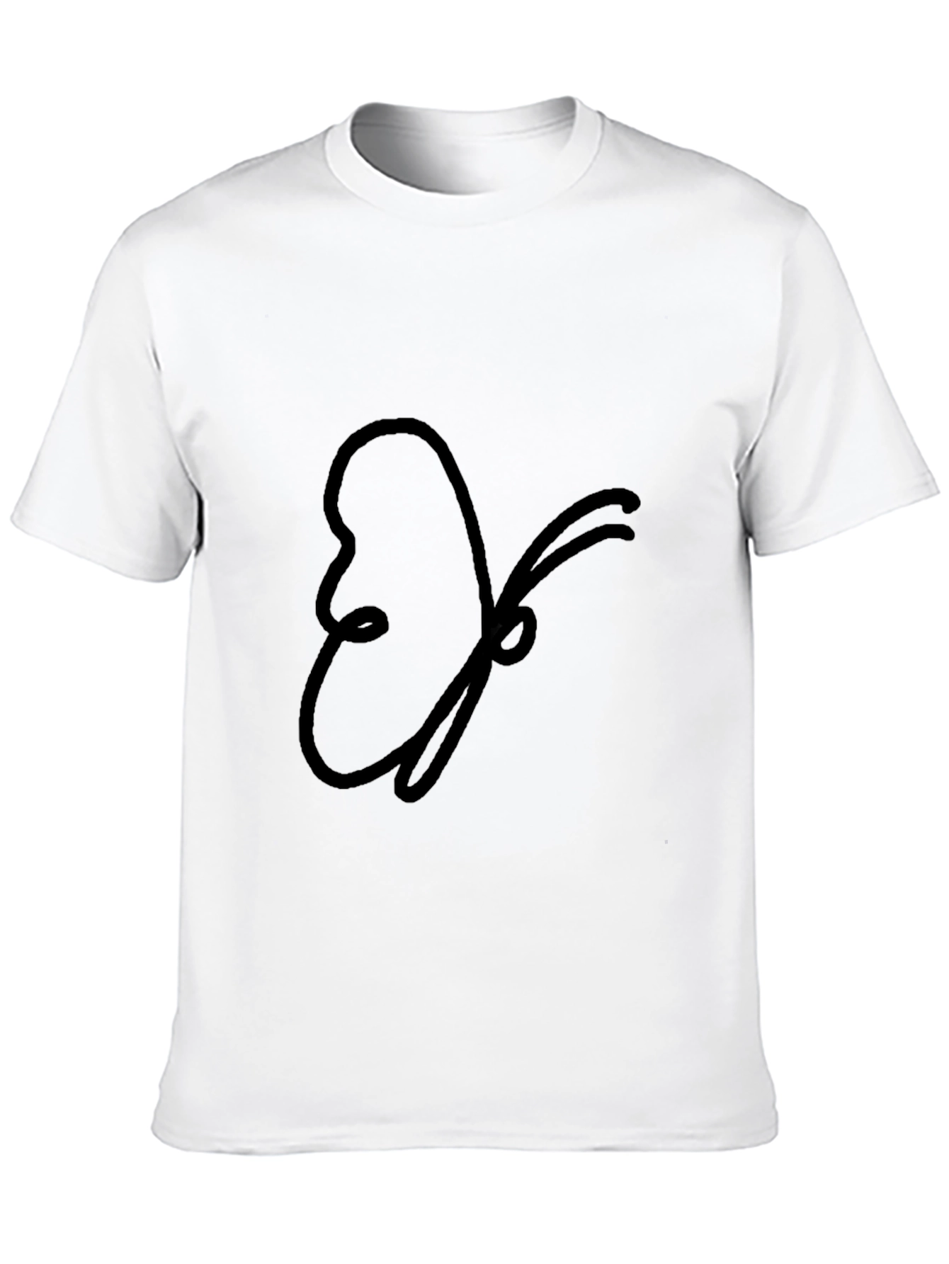 Butterfly Outline Black T-Shirt