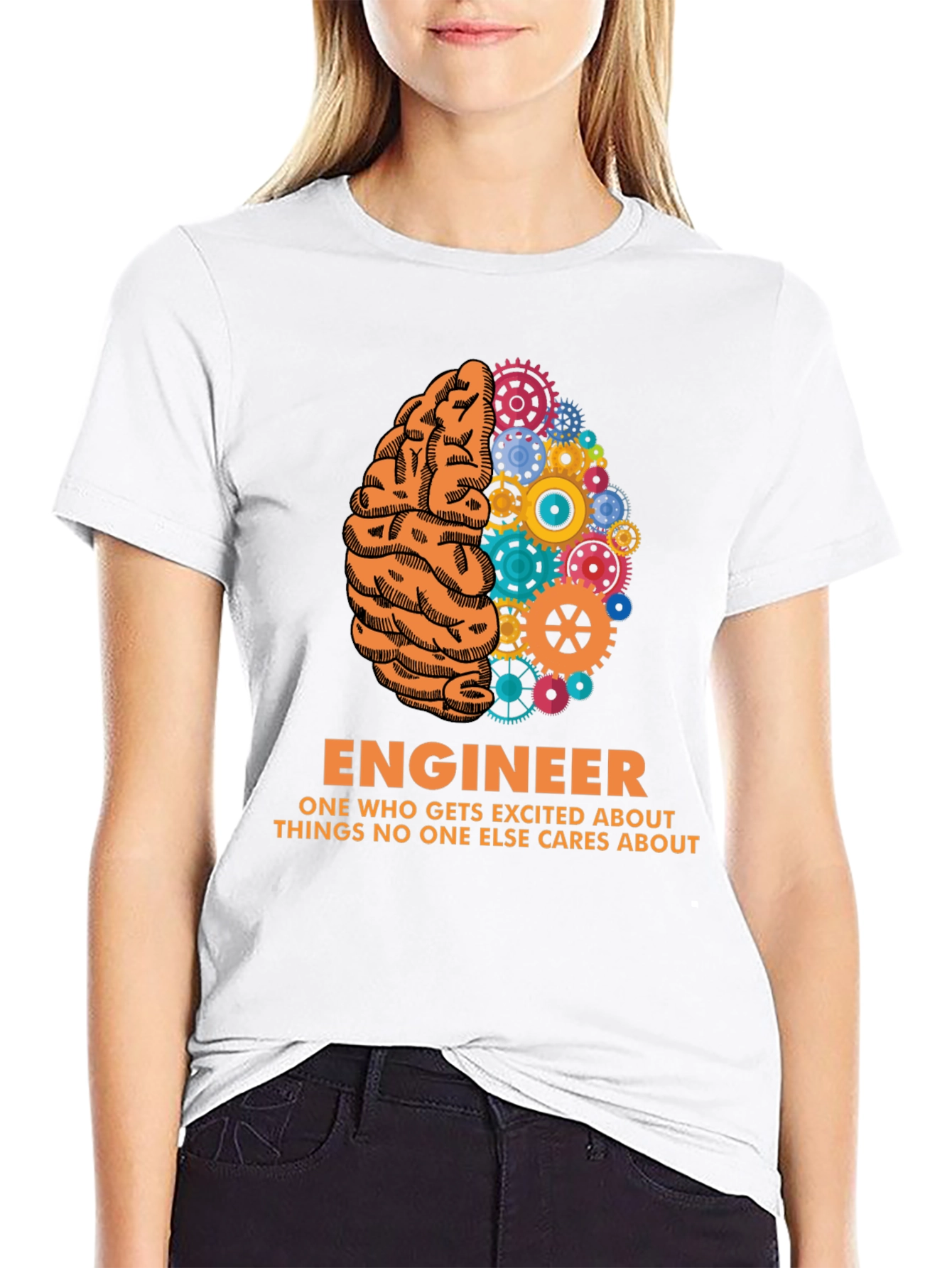 Engineer Brain Gear T-Shirt - Unique Gift