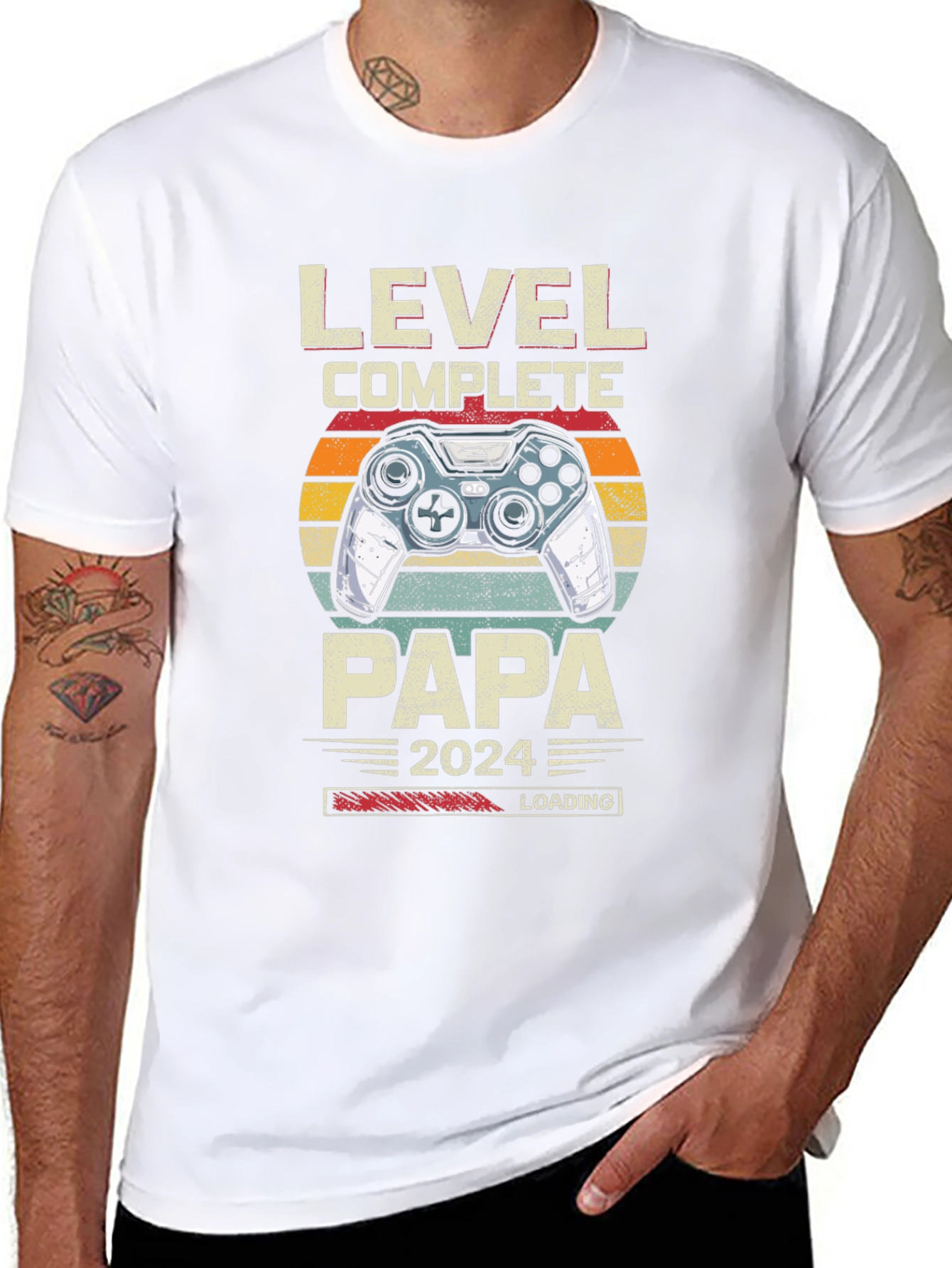 Level Complete Papa 2024 Gamer T-Shirt