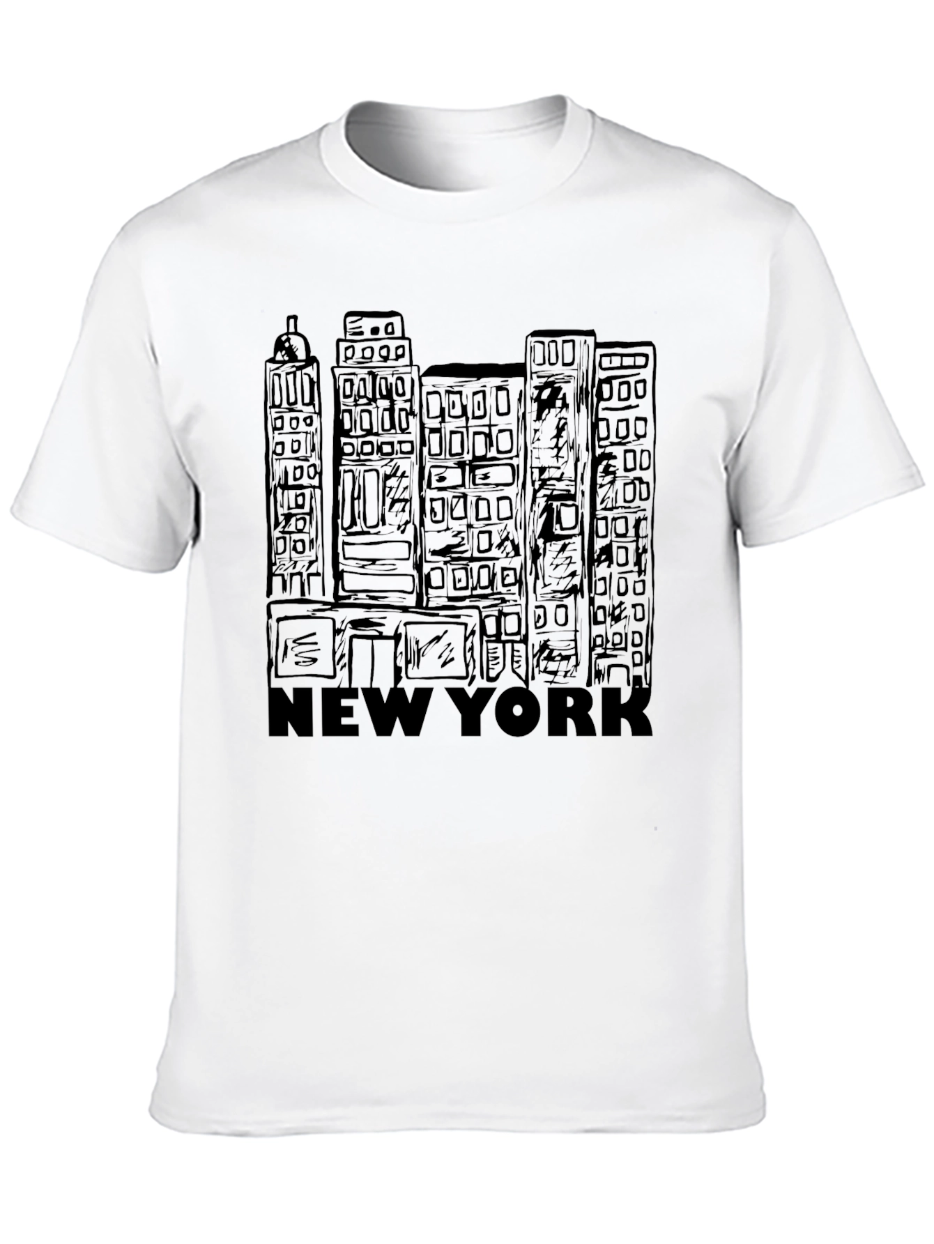 New York City Skyline Black Graphic T-Shirt