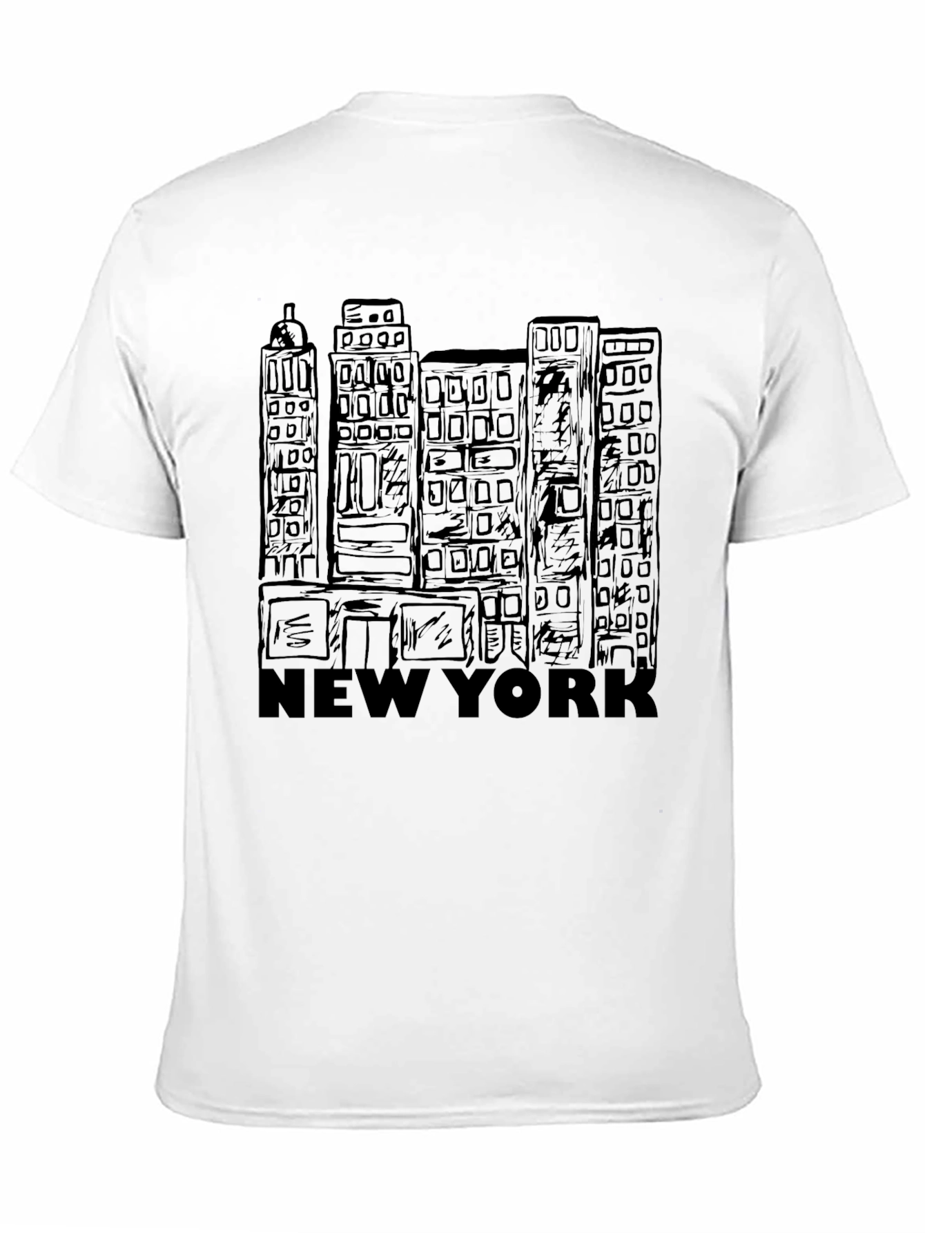 New York City Skyline Black Graphic T-Shirt