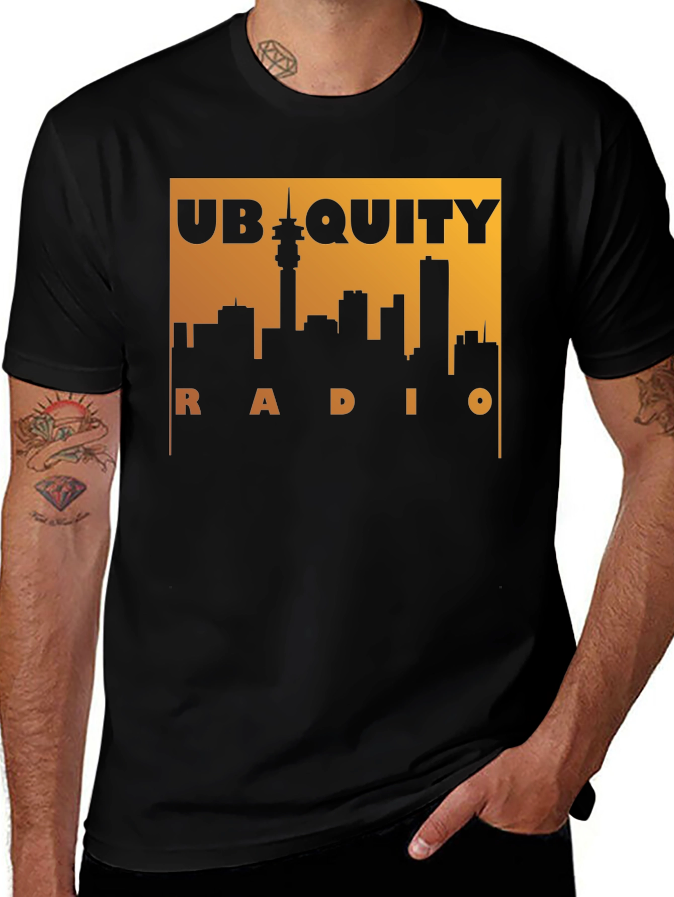 Ubiquity Radio T-Shirt - Cityscape Design