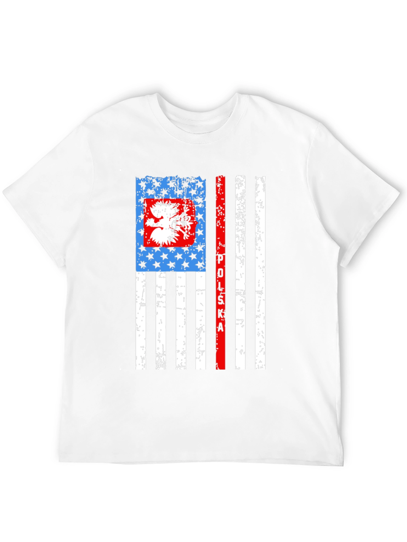 Poland Flag Inspired Graphic Print T-Shirt