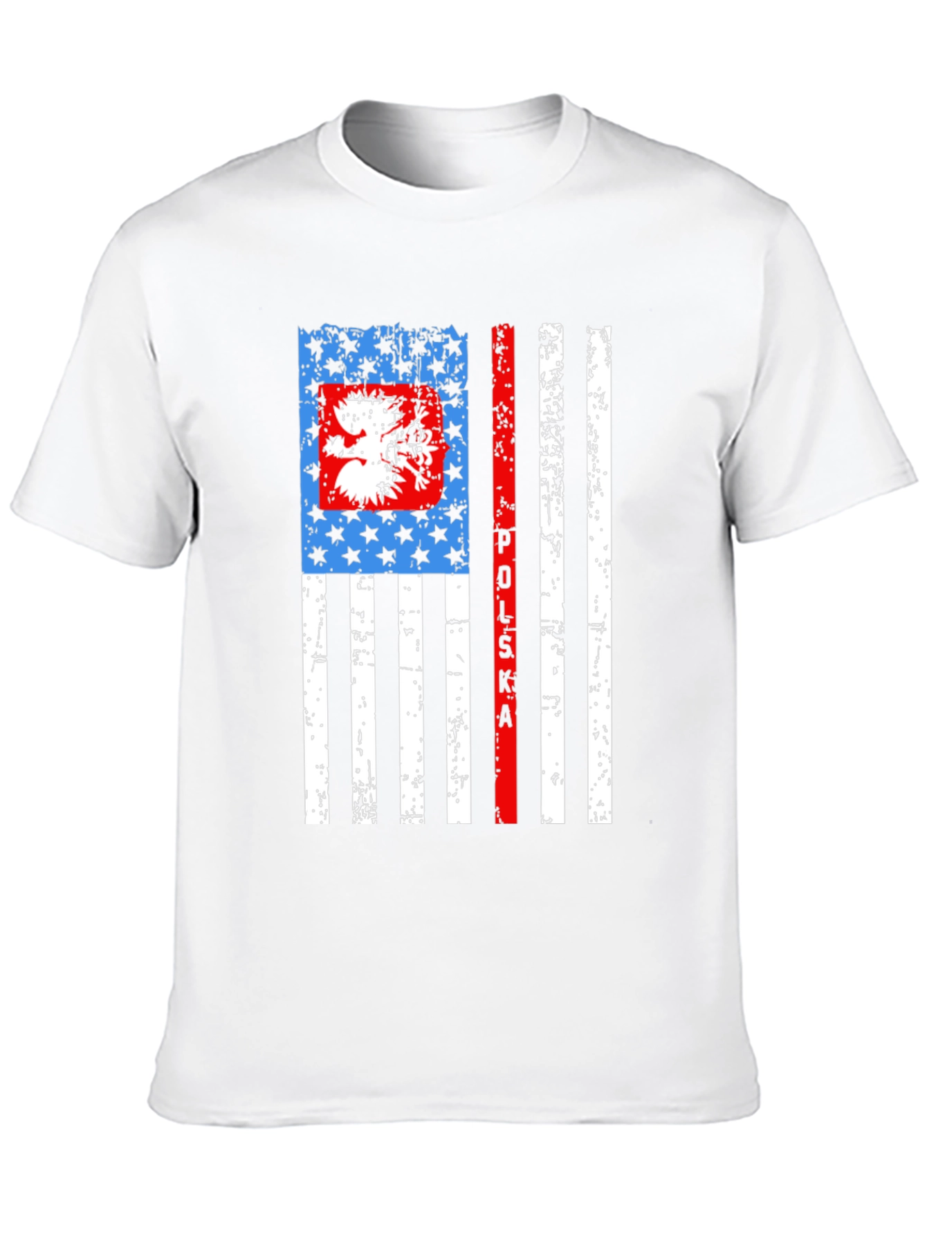 Poland Flag Inspired Graphic Print T-Shirt
