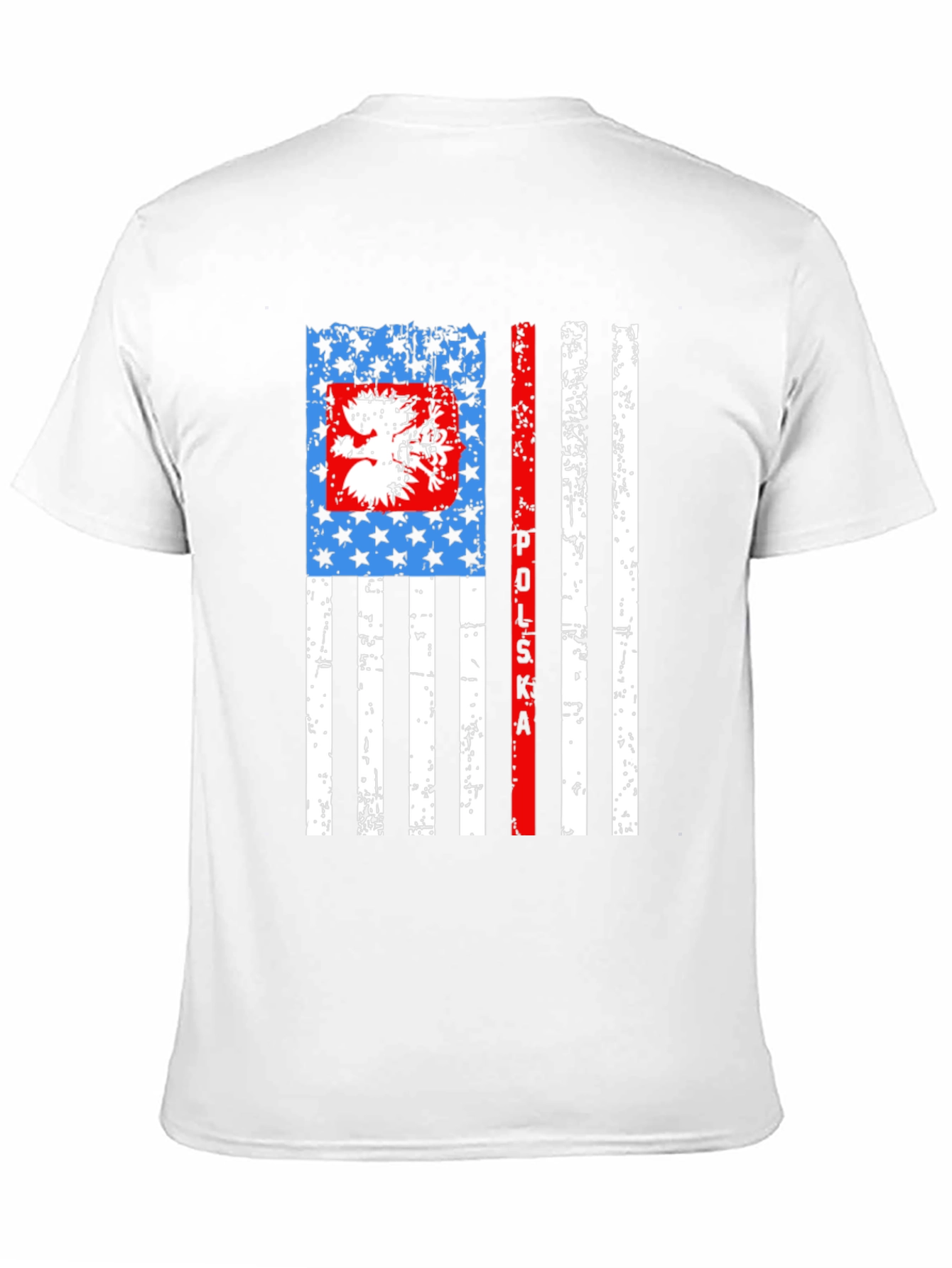 Poland Flag Inspired Graphic Print T-Shirt