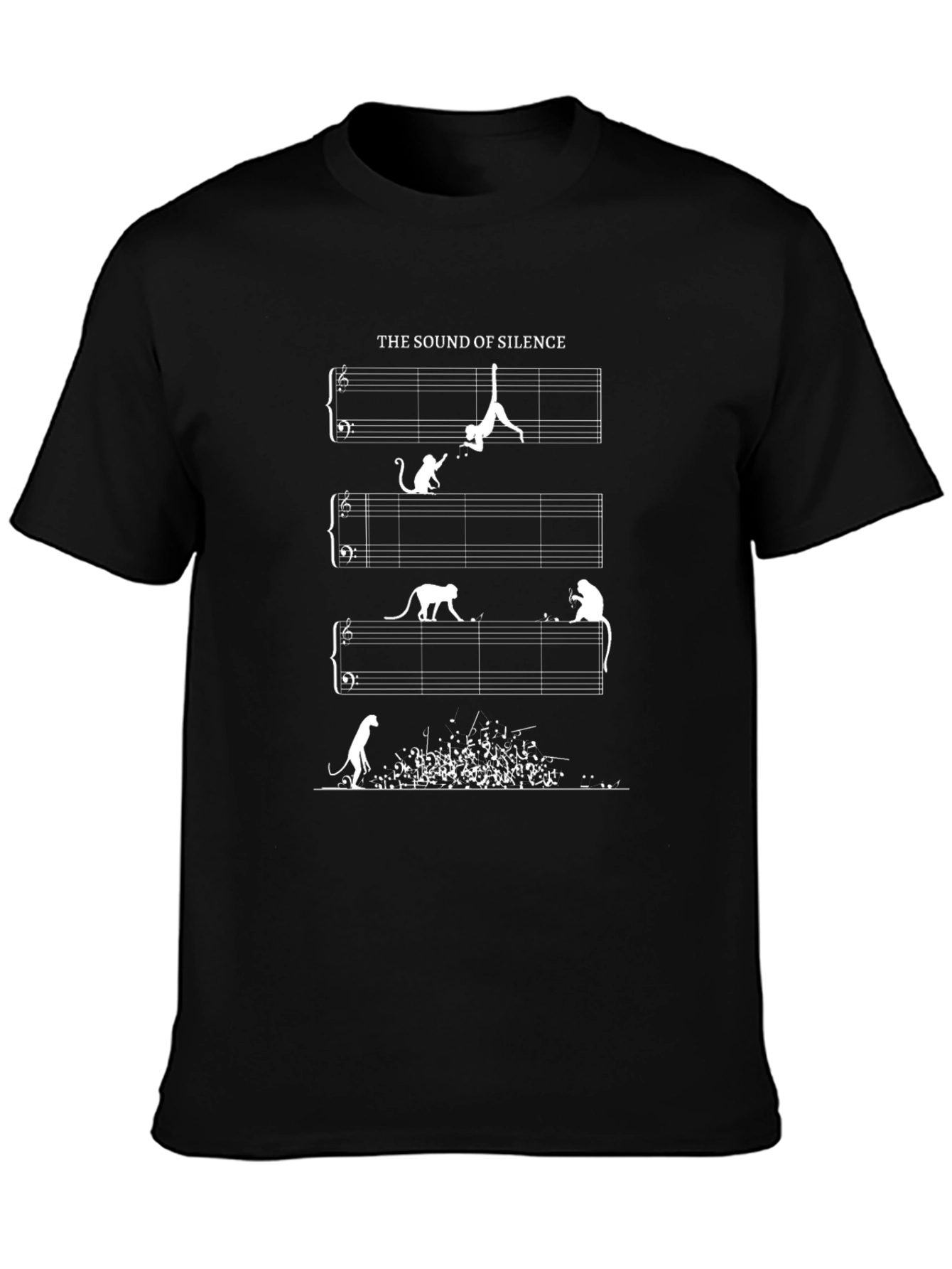 The Sound of Silence Monkey Music T-Shirt